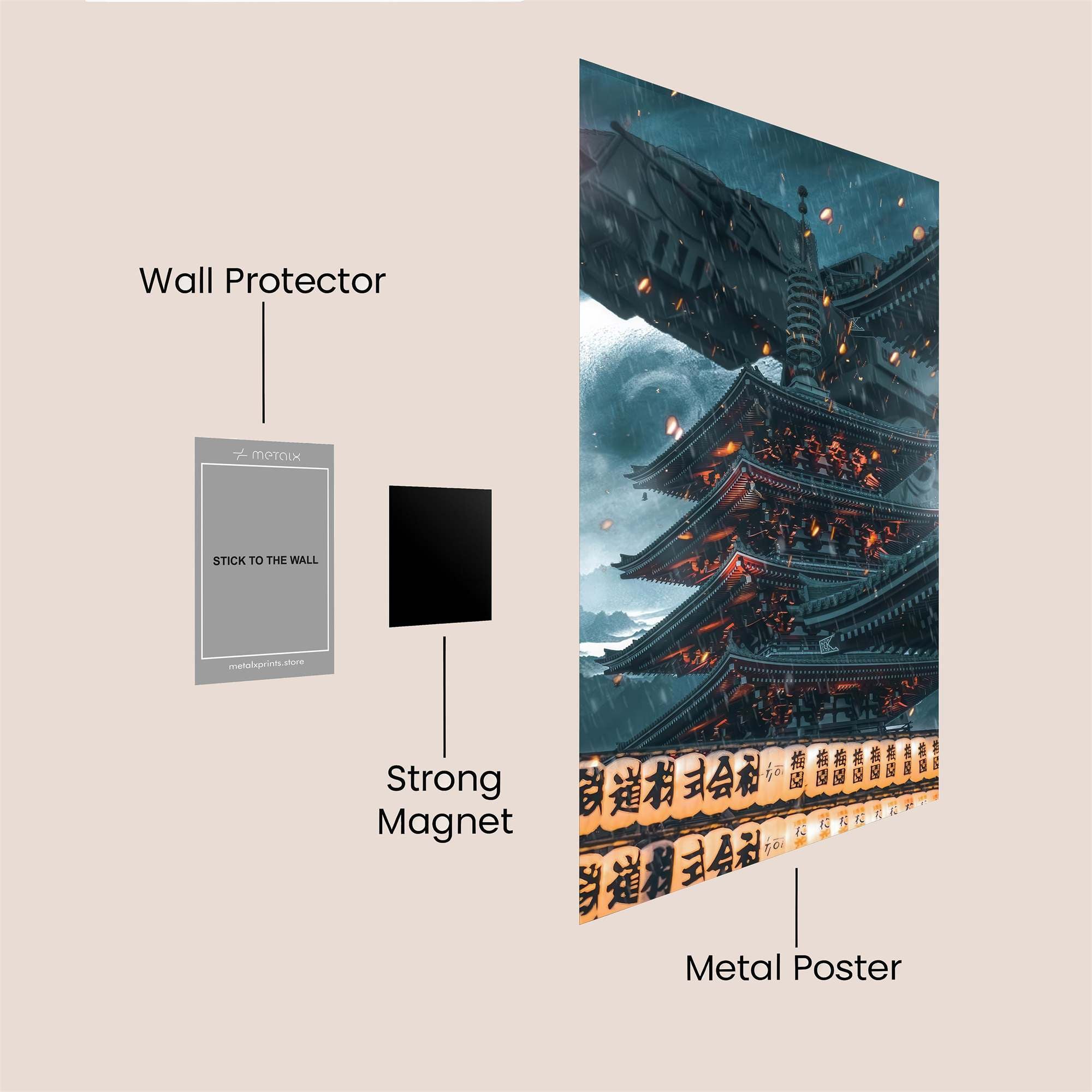 Pagoda Peril Safe Wall Magnetic / M