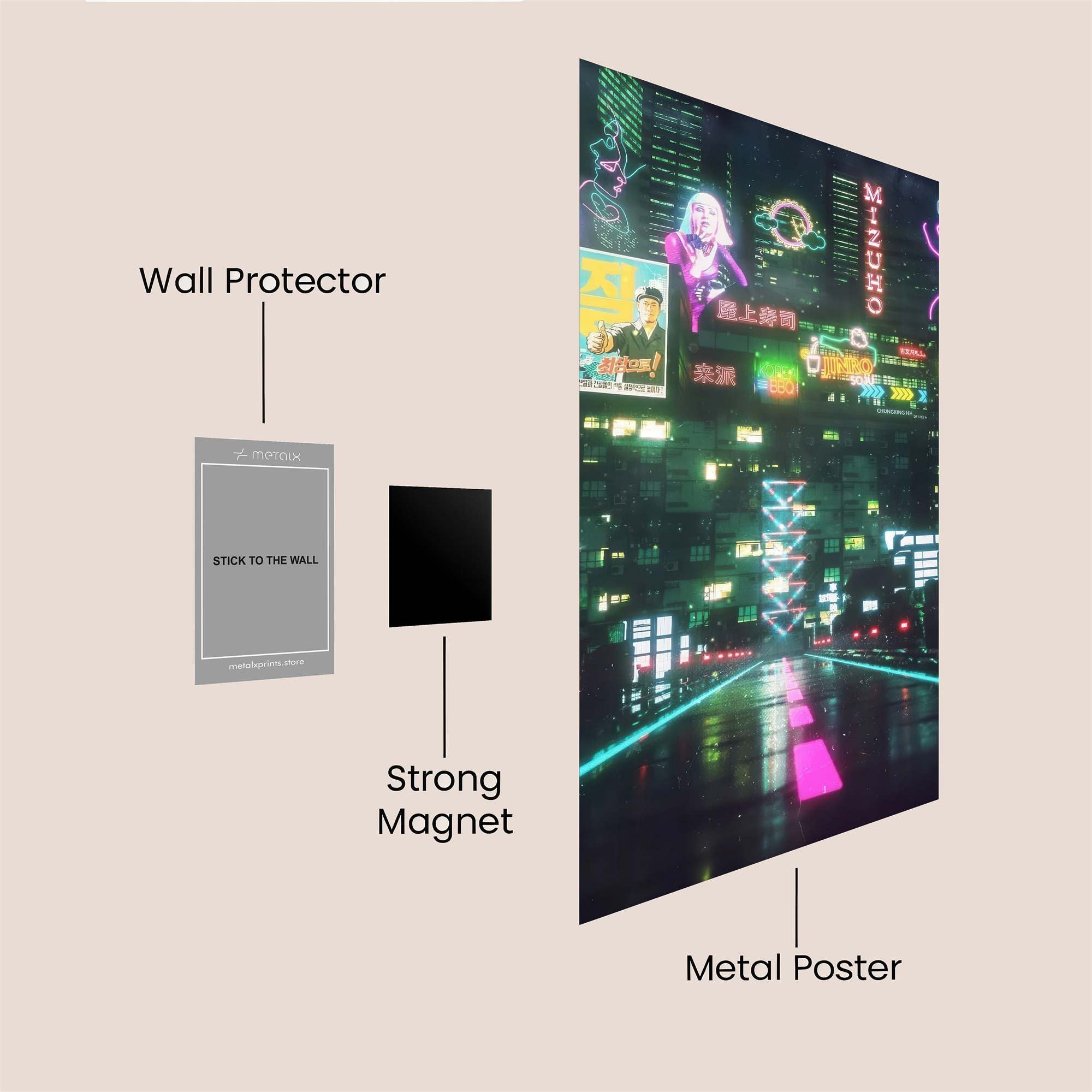 Neon Dreams Safe Wall Magnetic / M