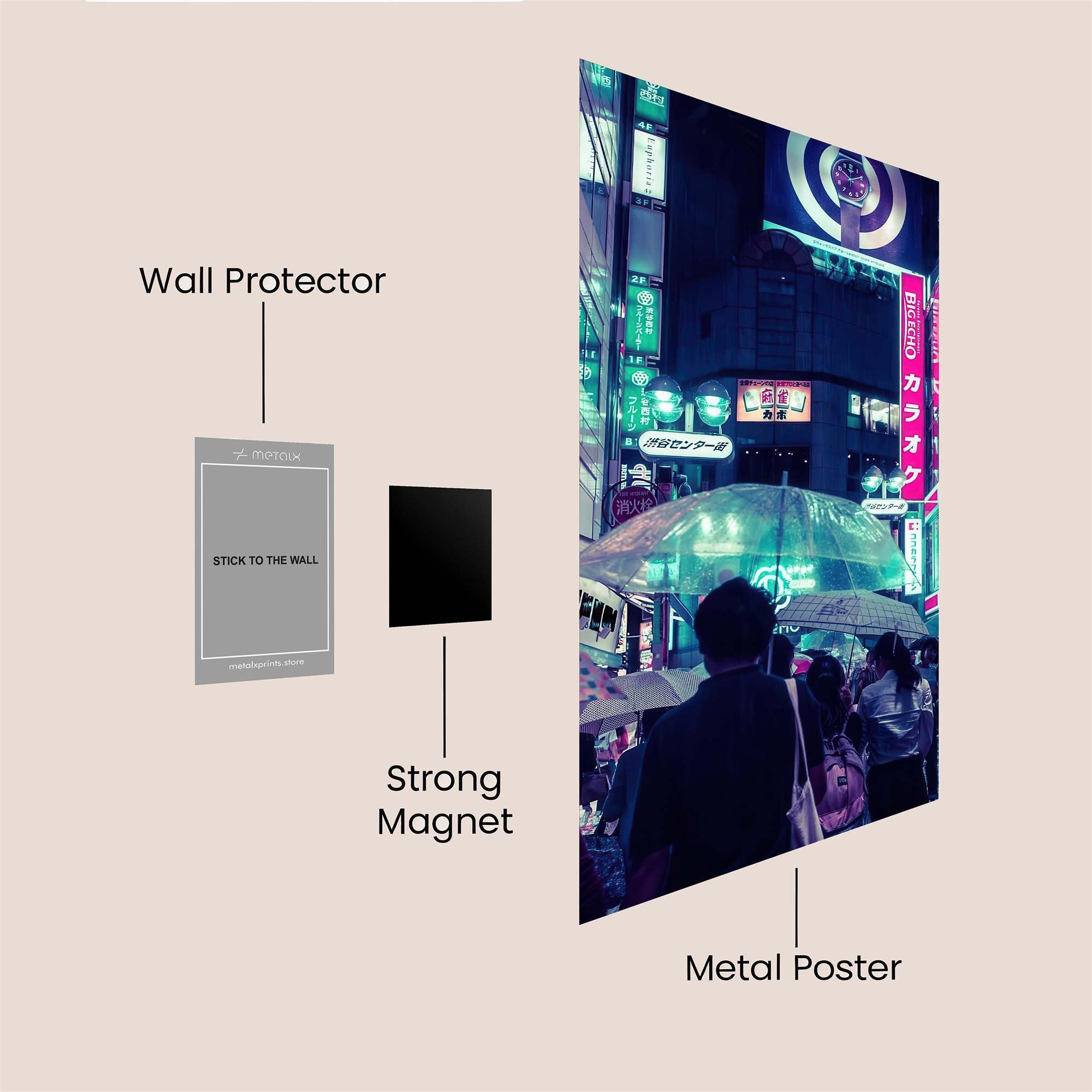 Neon Dreamscape Safe Wall Magnetic / M