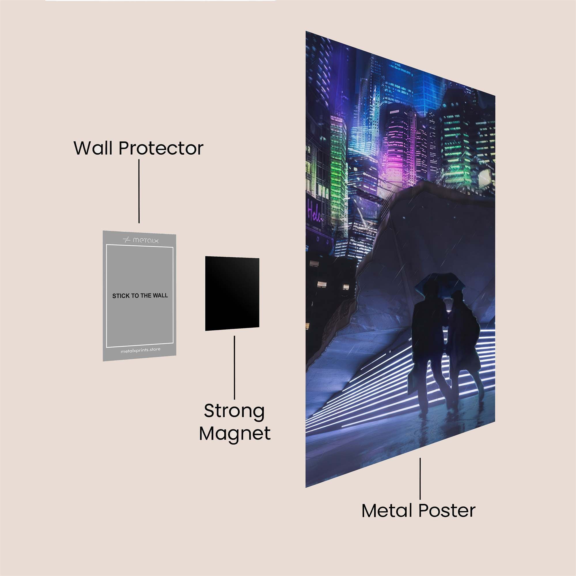 Neon Embrace Safe Wall Magnetic / M