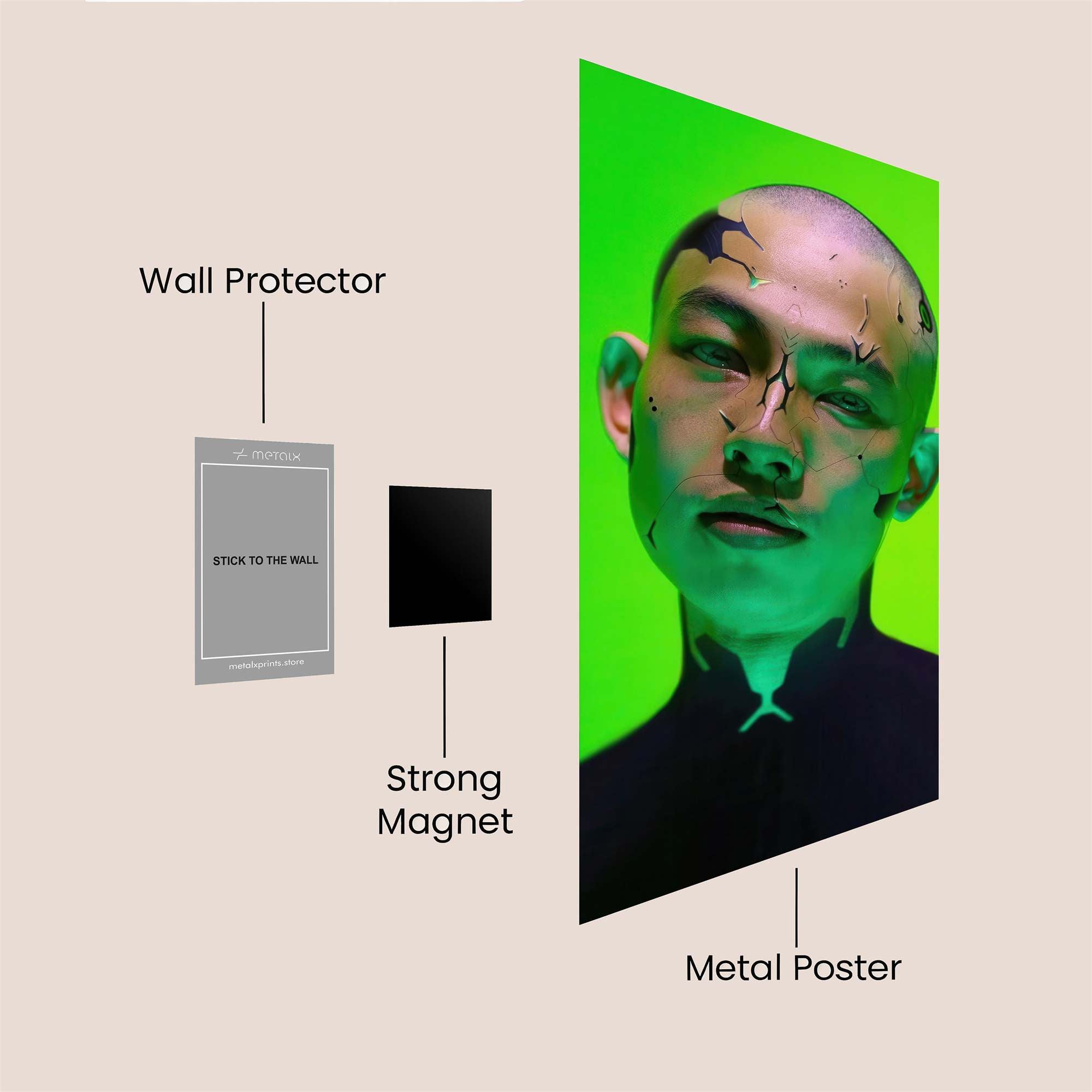 Cracked Enigma Safe Wall Magnetic / M