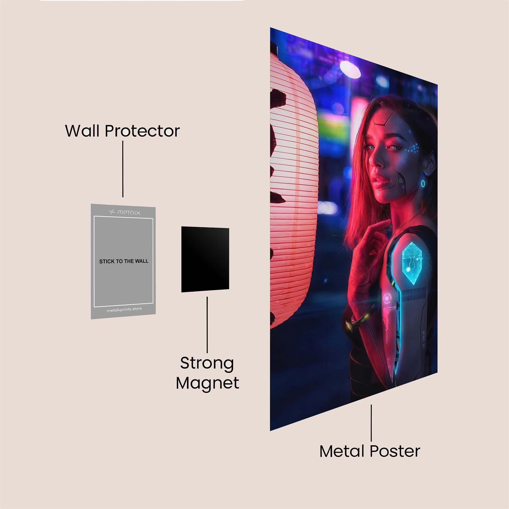 Cyber Serenity Safe Wall Magnetic / M
