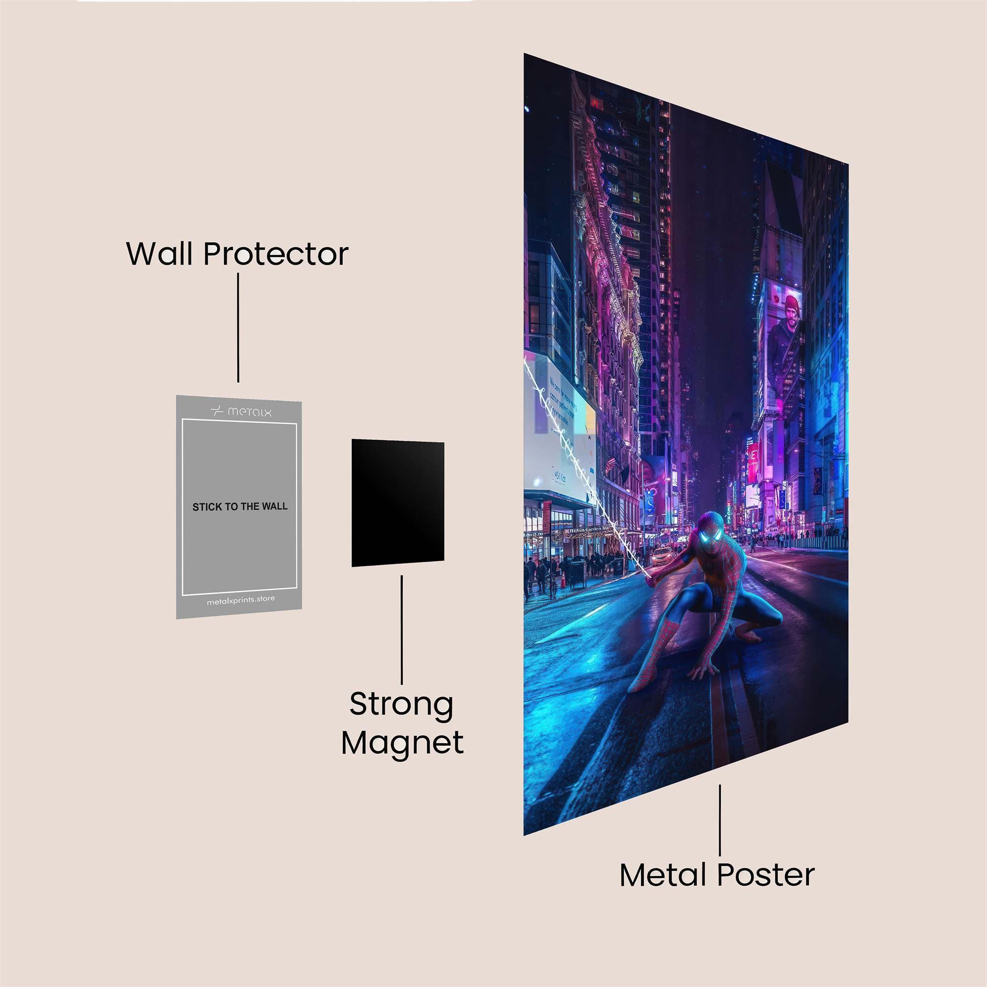 Spider-Nocturnal Safe Wall Magnetic / M