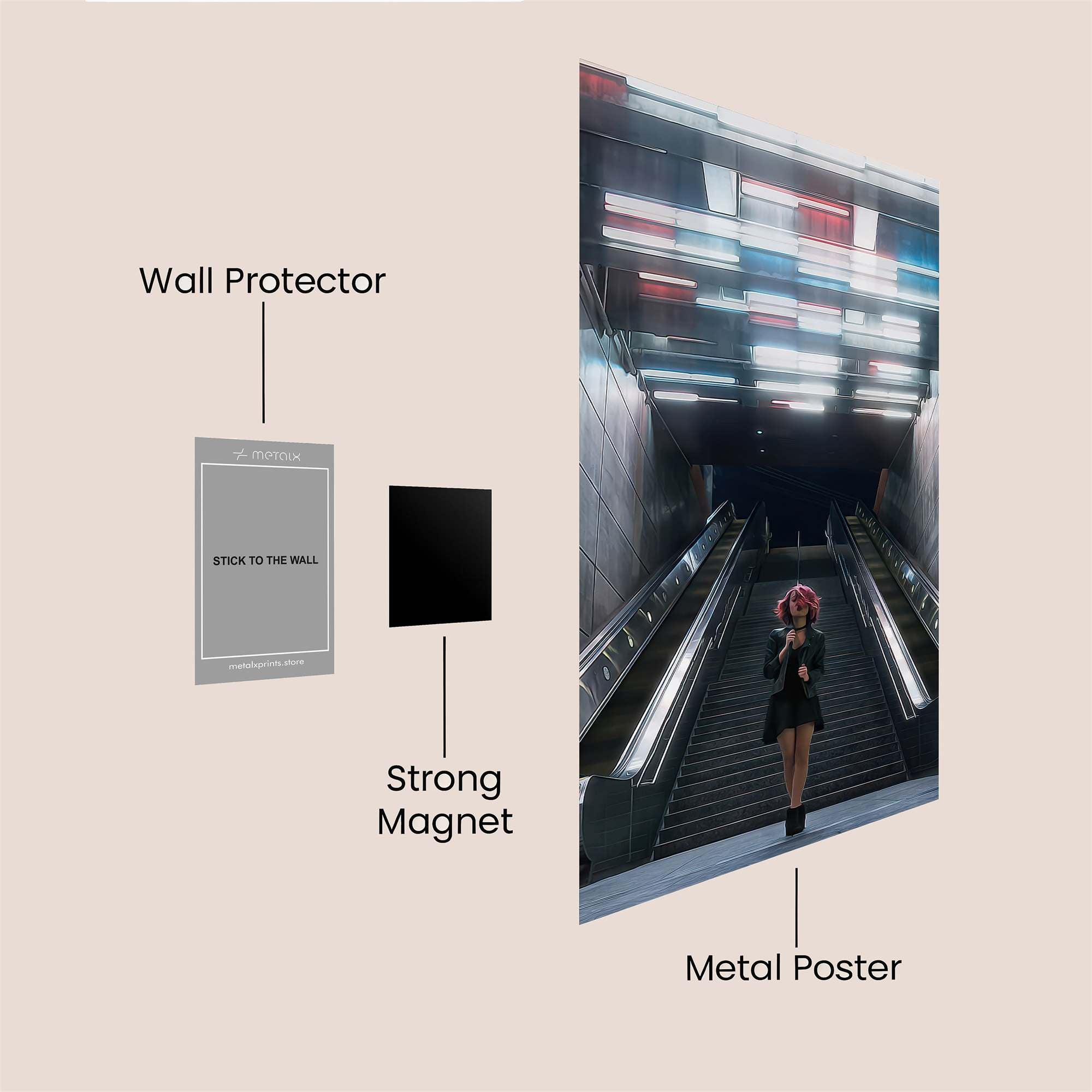 Neon Descent Safe Wall Magnetic / M
