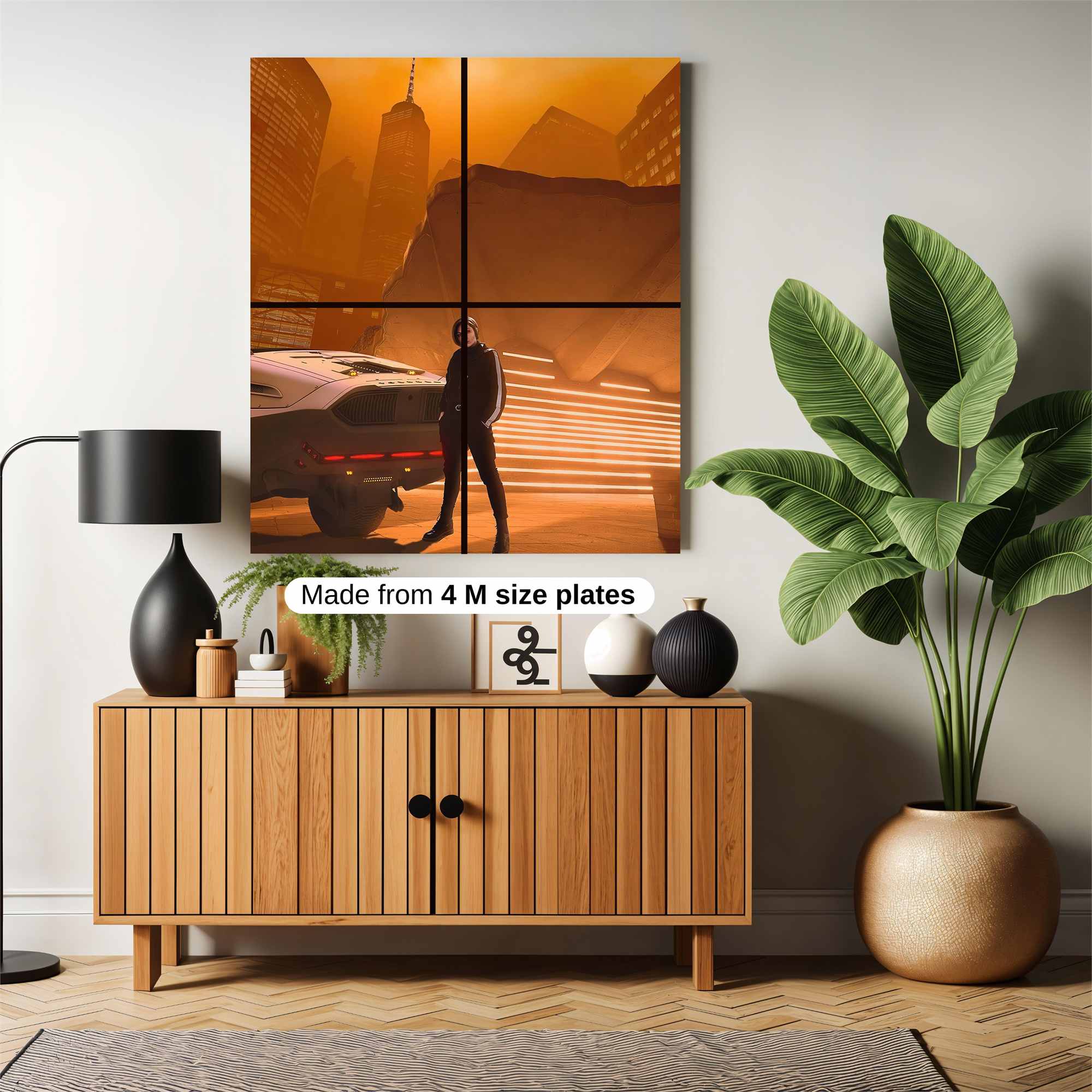 Cyberpunk Dawn Safe Wall Magnetic / M