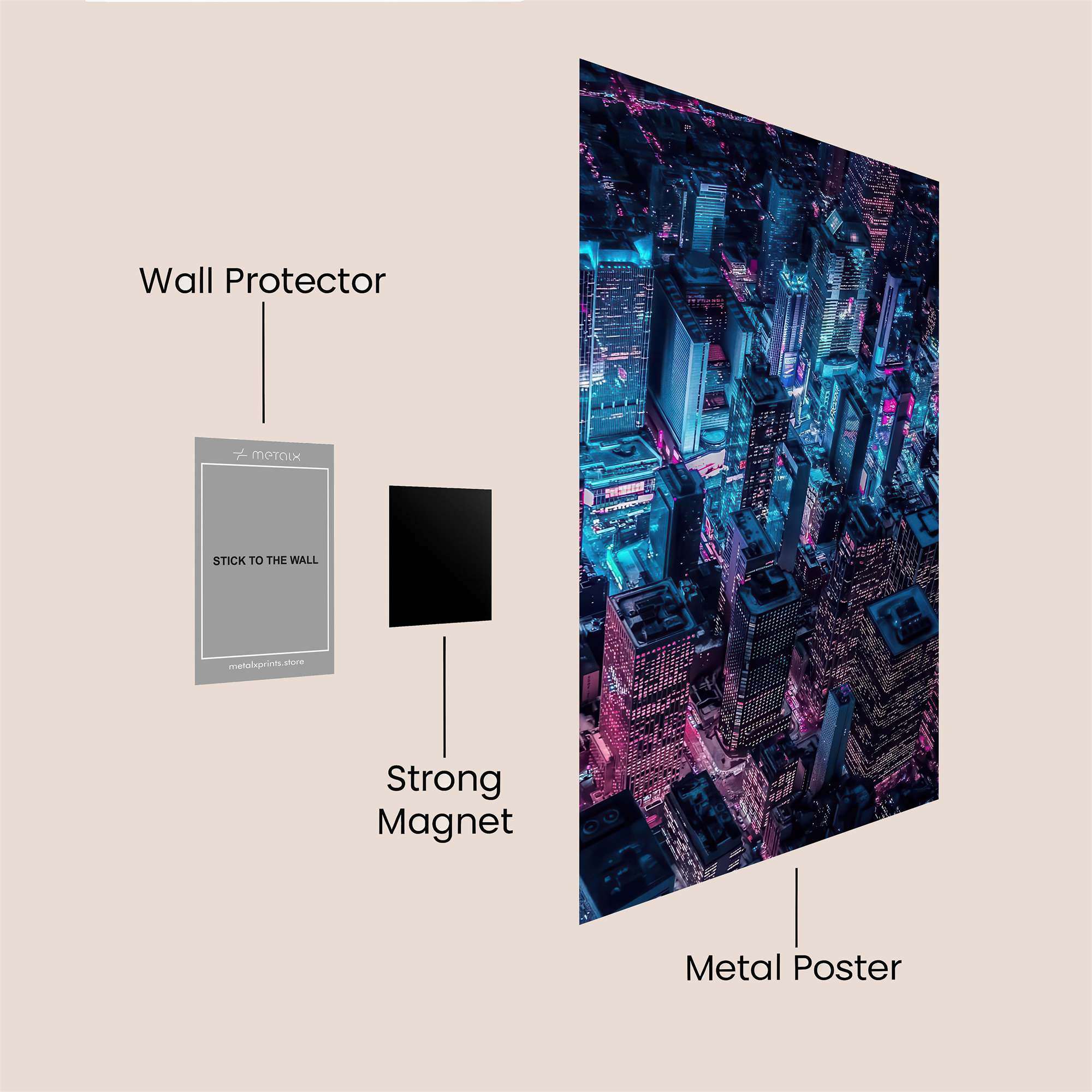Neon Dreams Safe Wall Magnetic / M