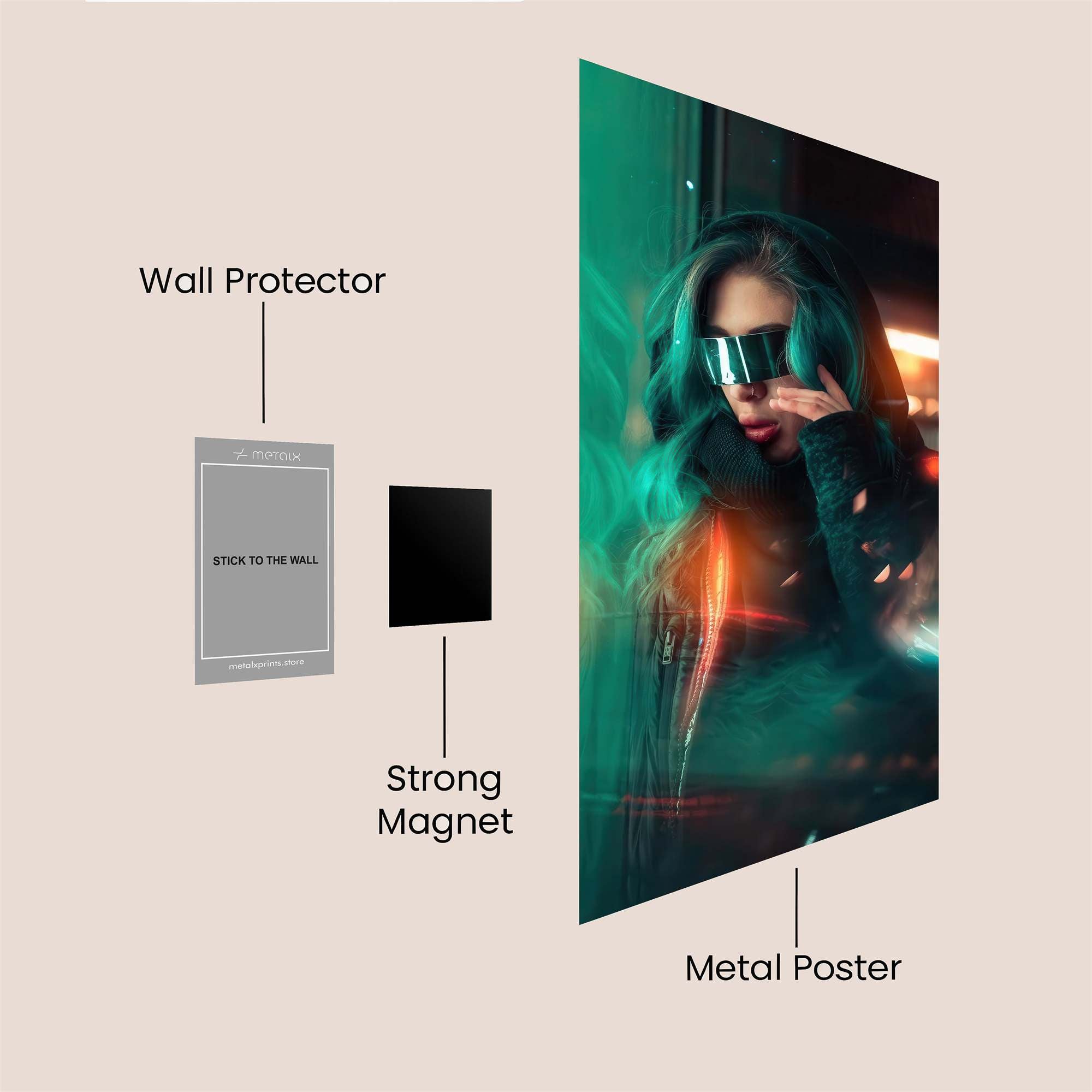 Neon Mystery Safe Wall Magnetic / M