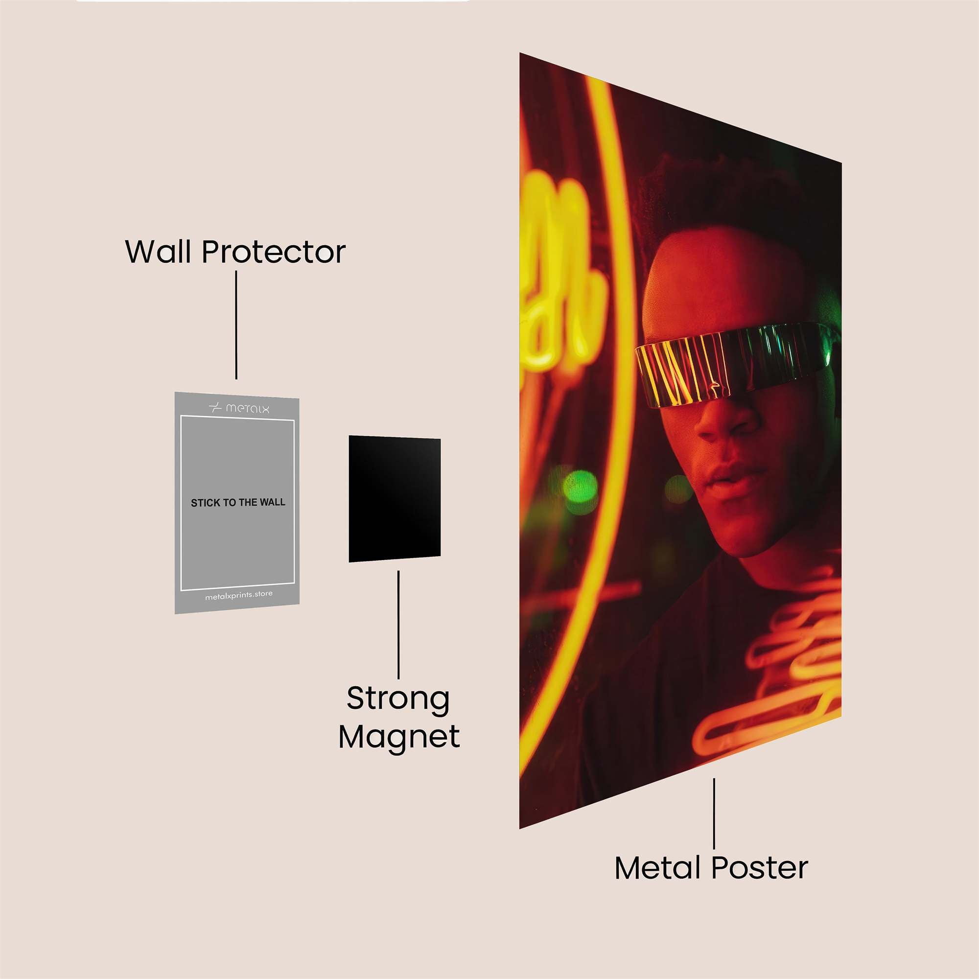 Neon Vision Safe Wall Magnetic / M