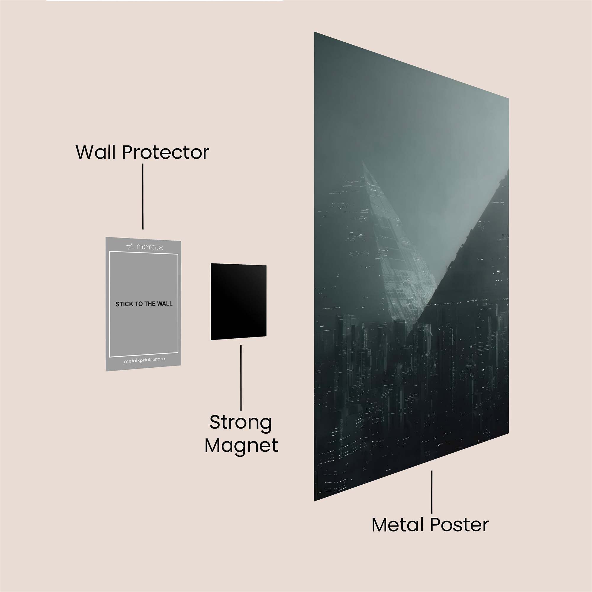 Pyramid Enigma Safe Wall Magnetic / M