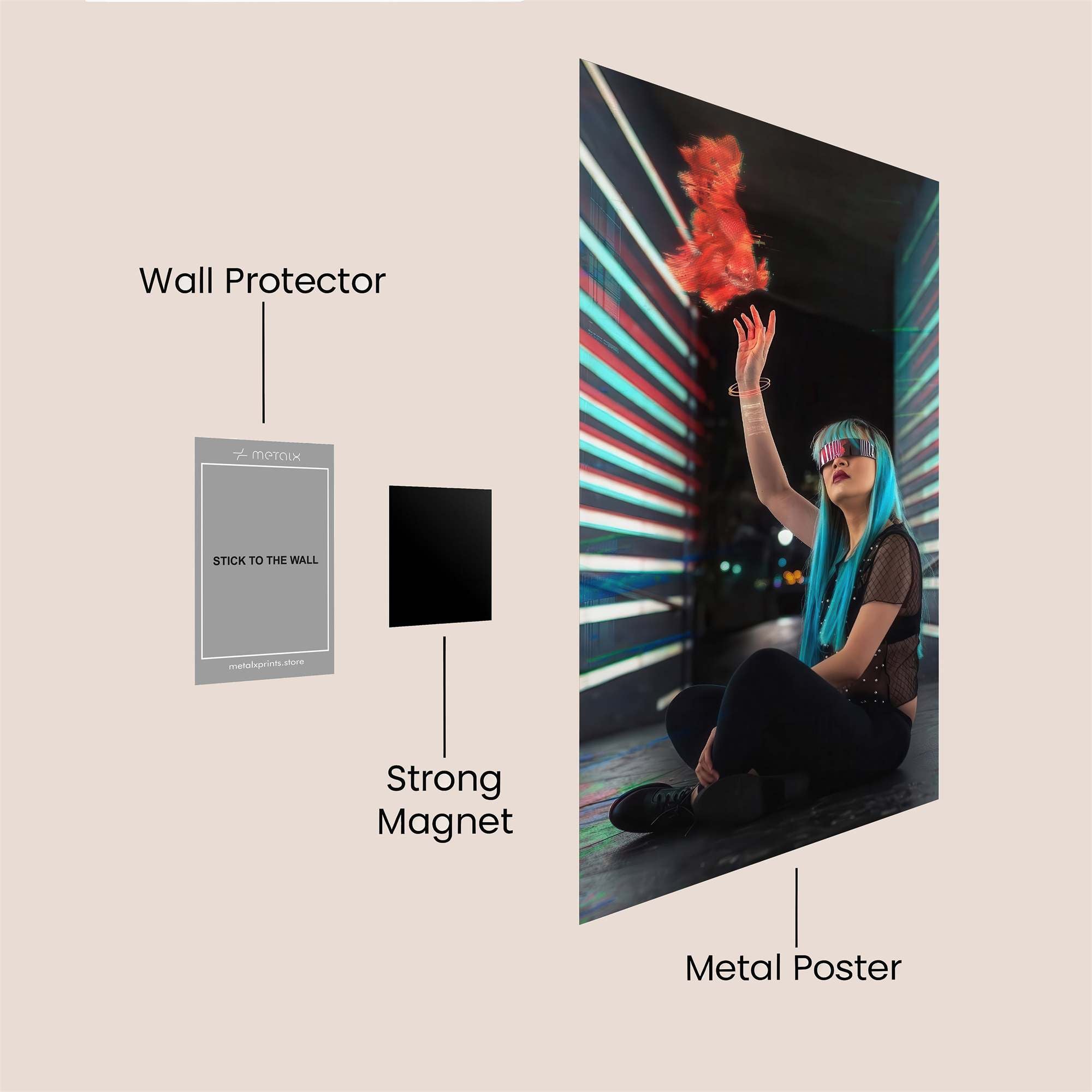 FlameWhisper Safe Wall Magnetic / M