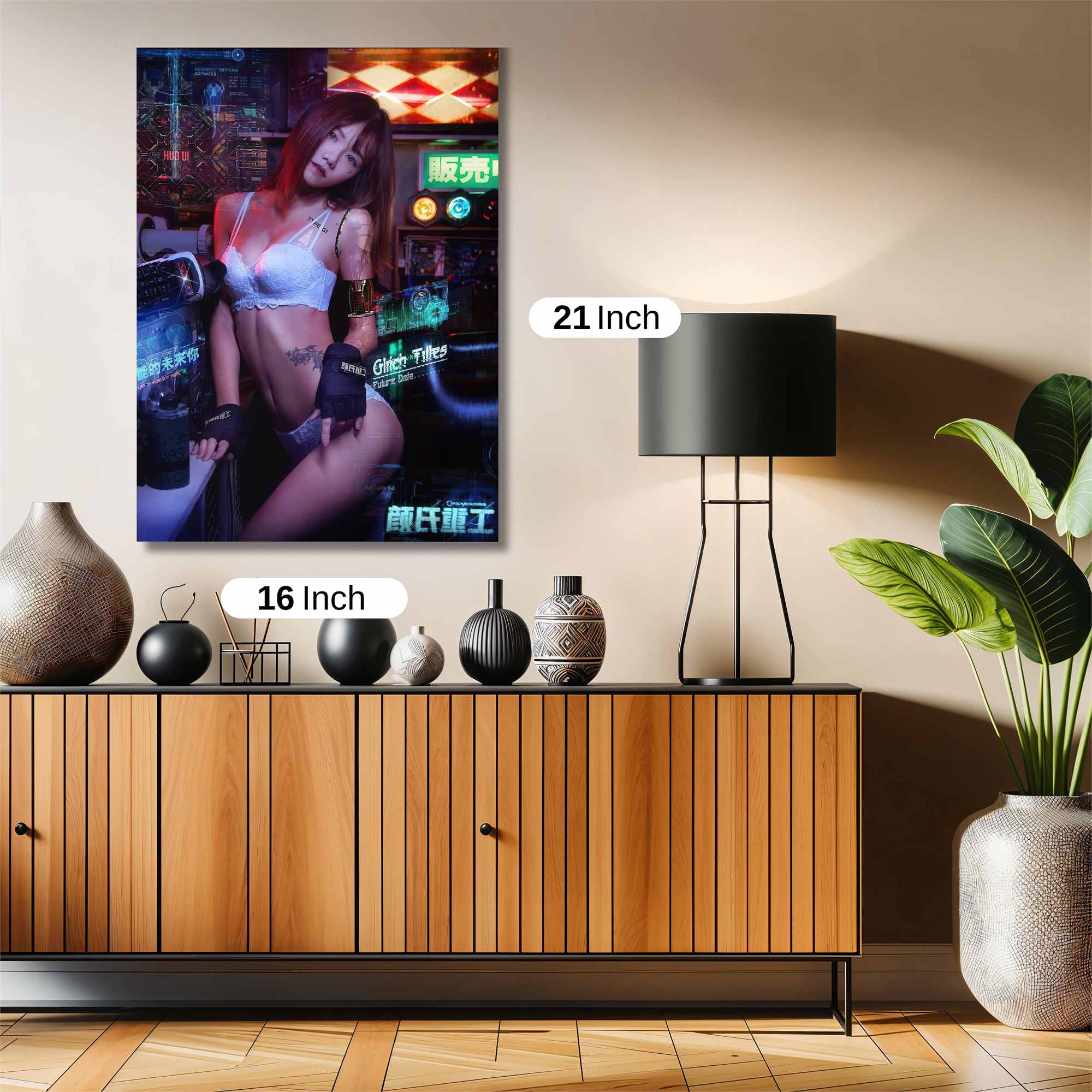 Cyber Seductress Safe Wall Magnetic / M