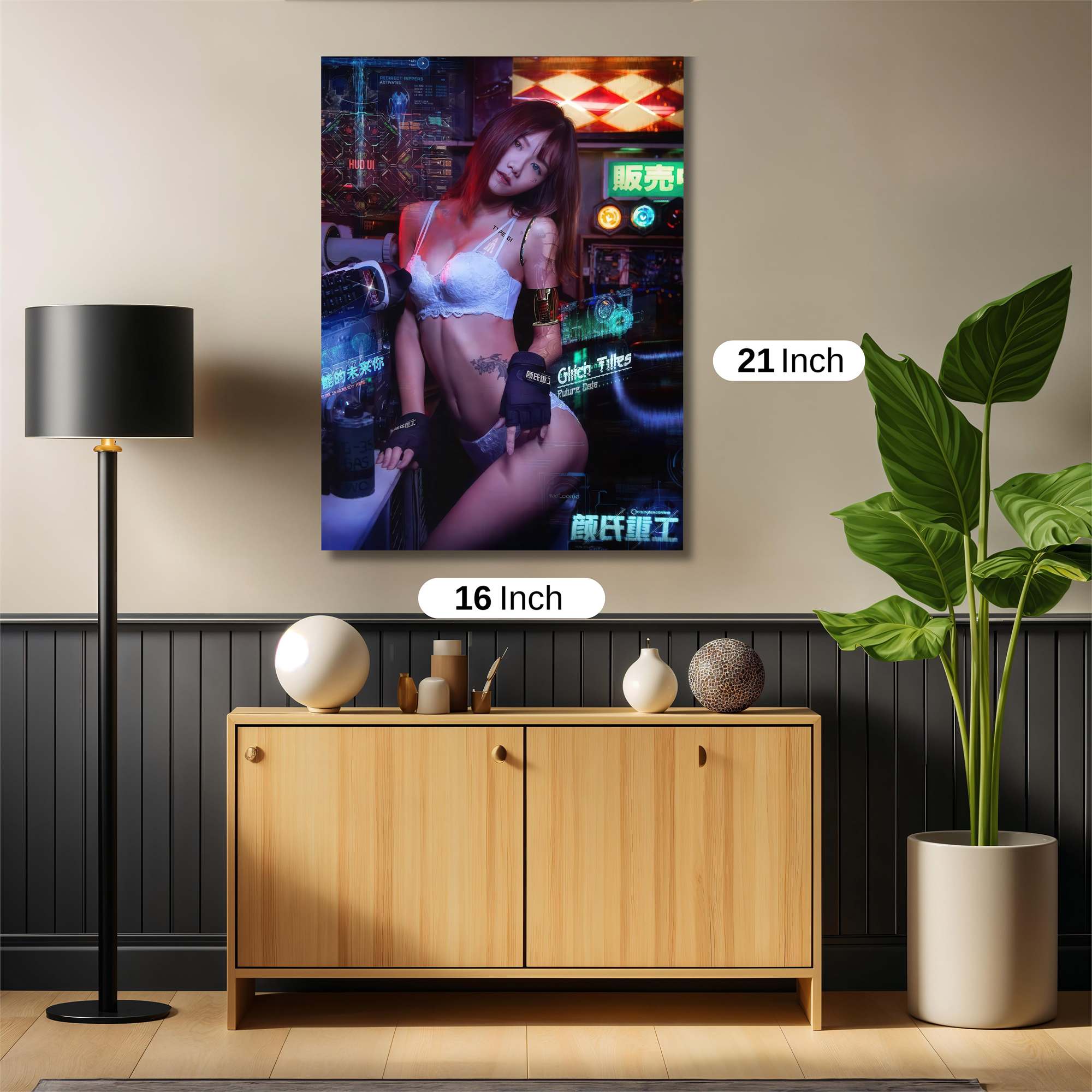 Cyber Seductress Safe Wall Magnetic / M