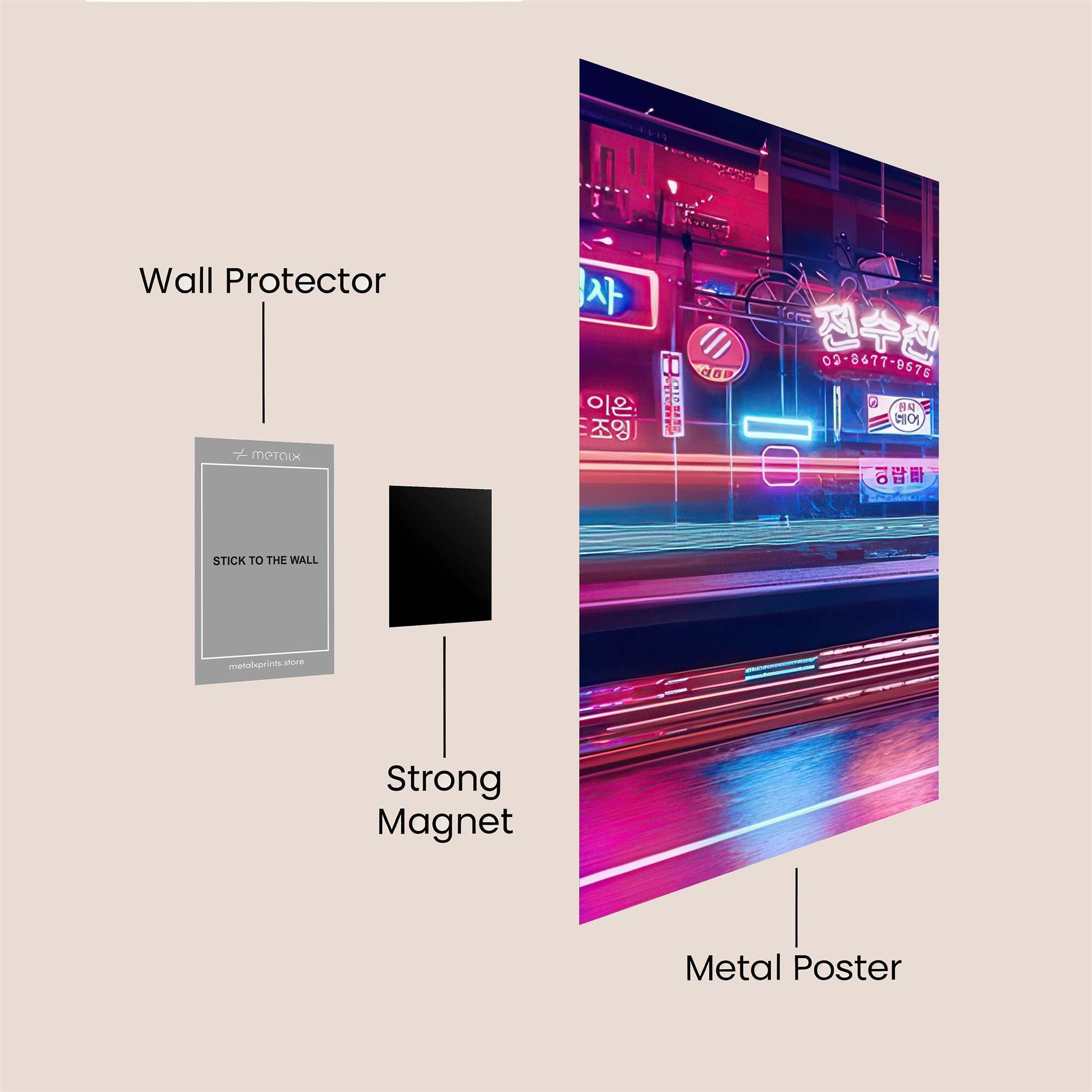 Neon Solitude Safe Wall Magnetic / M