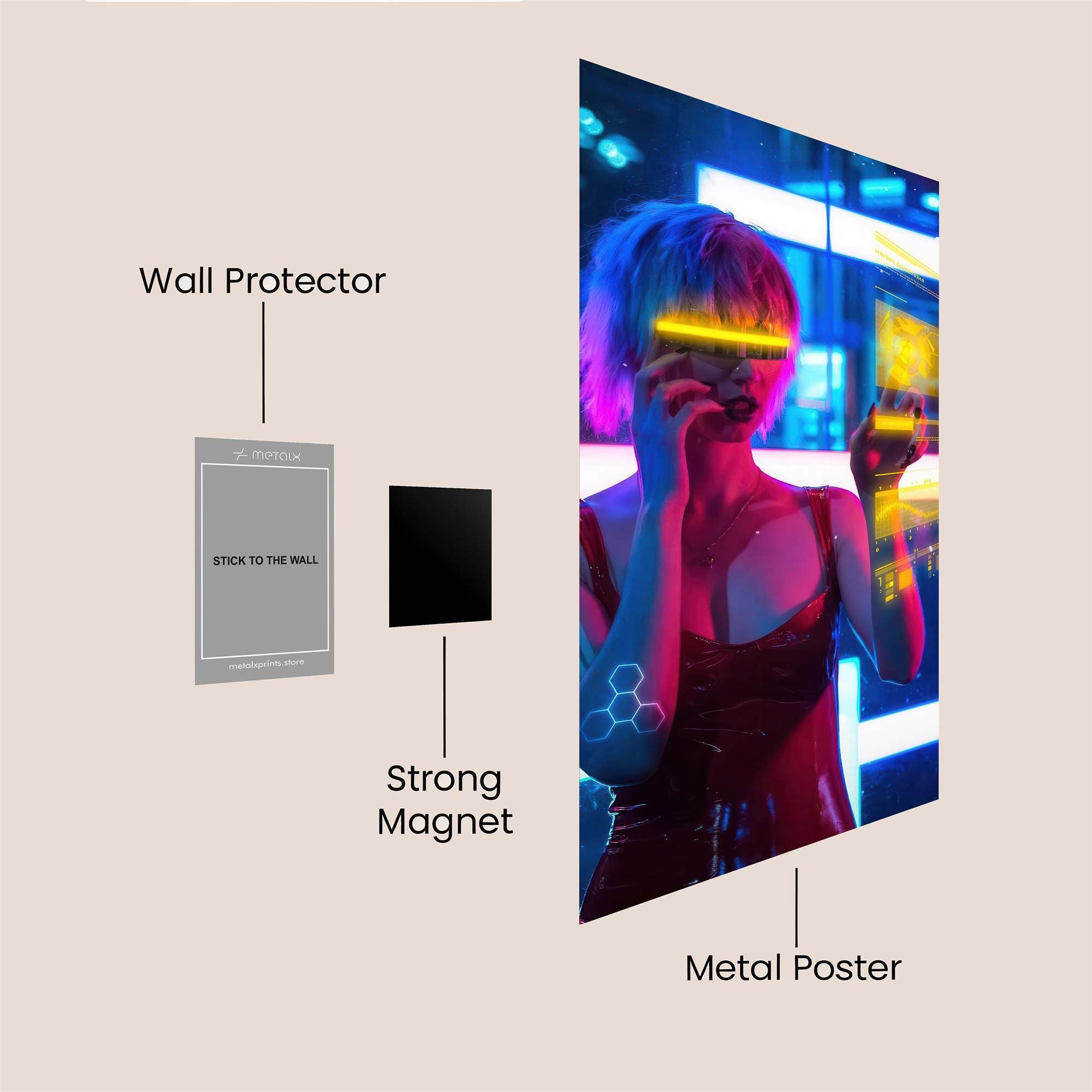 Cyber Enigma Safe Wall Magnetic / M