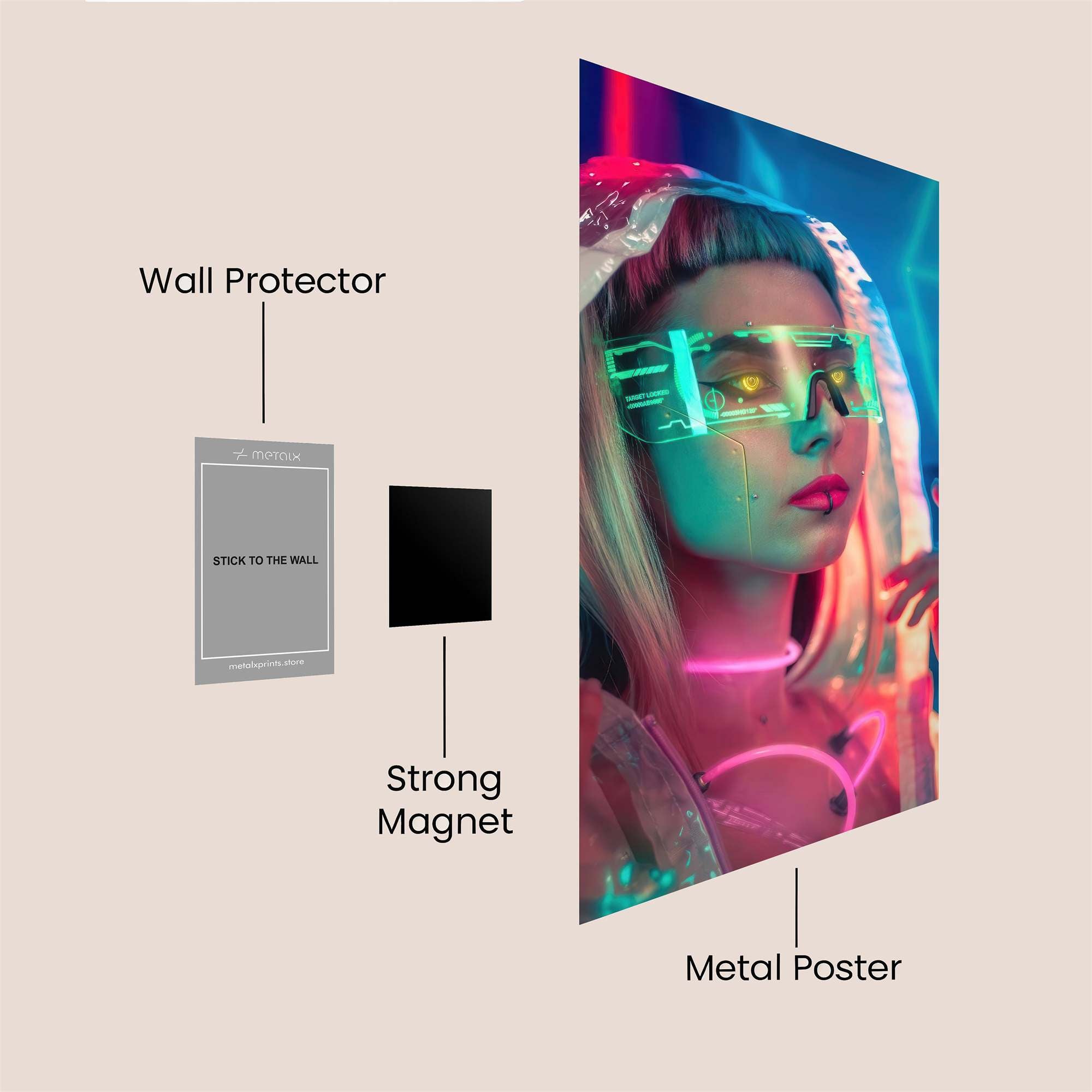 Neon Enigma Safe Wall Magnetic / M