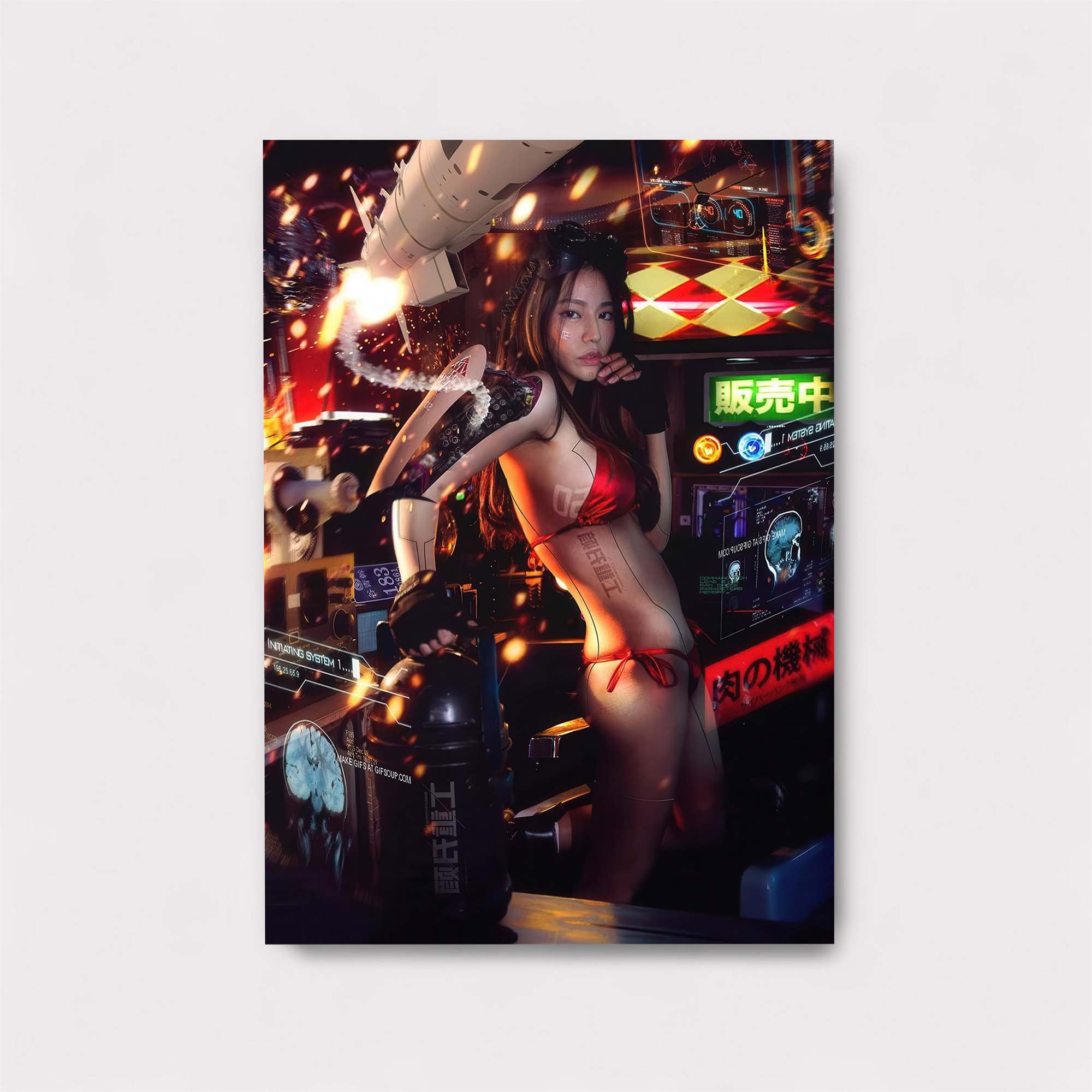 Neon Warrior Safe Wall Magnetic / M