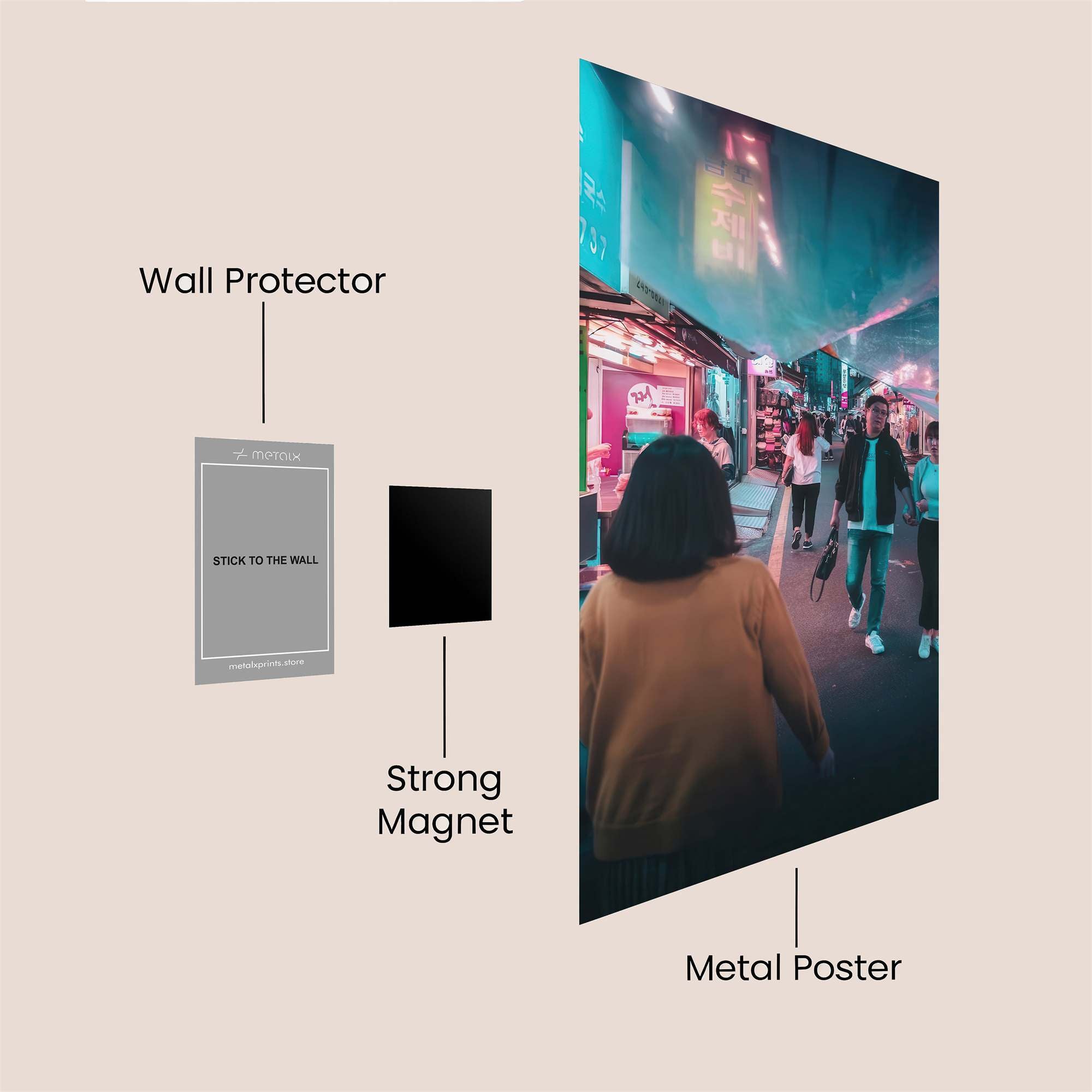 Neon Serenity Safe Wall Magnetic / M