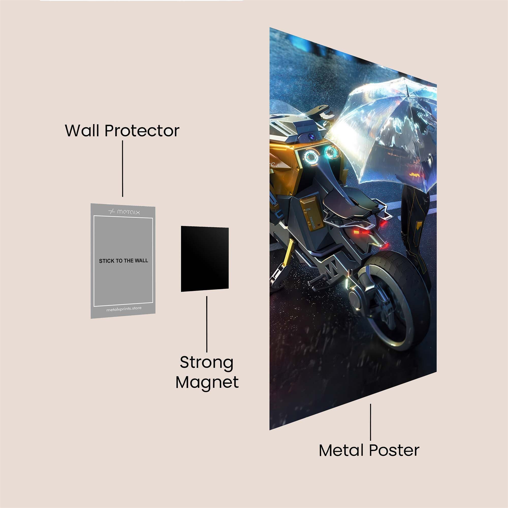 Cyber Serenity Safe Wall Magnetic / M
