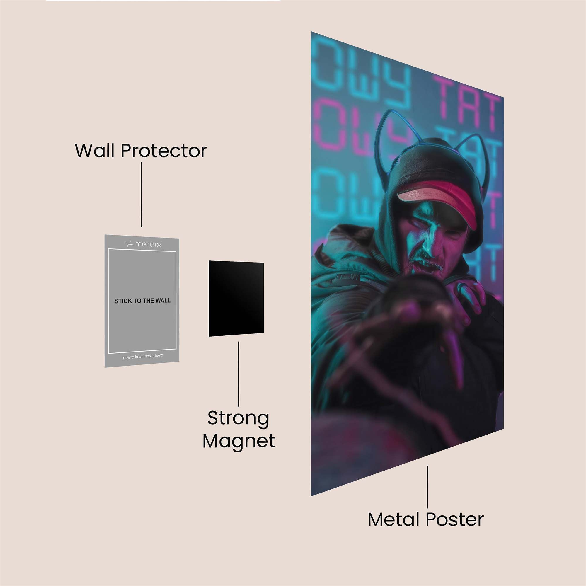 Cyber Rebel Safe Wall Magnetic / M