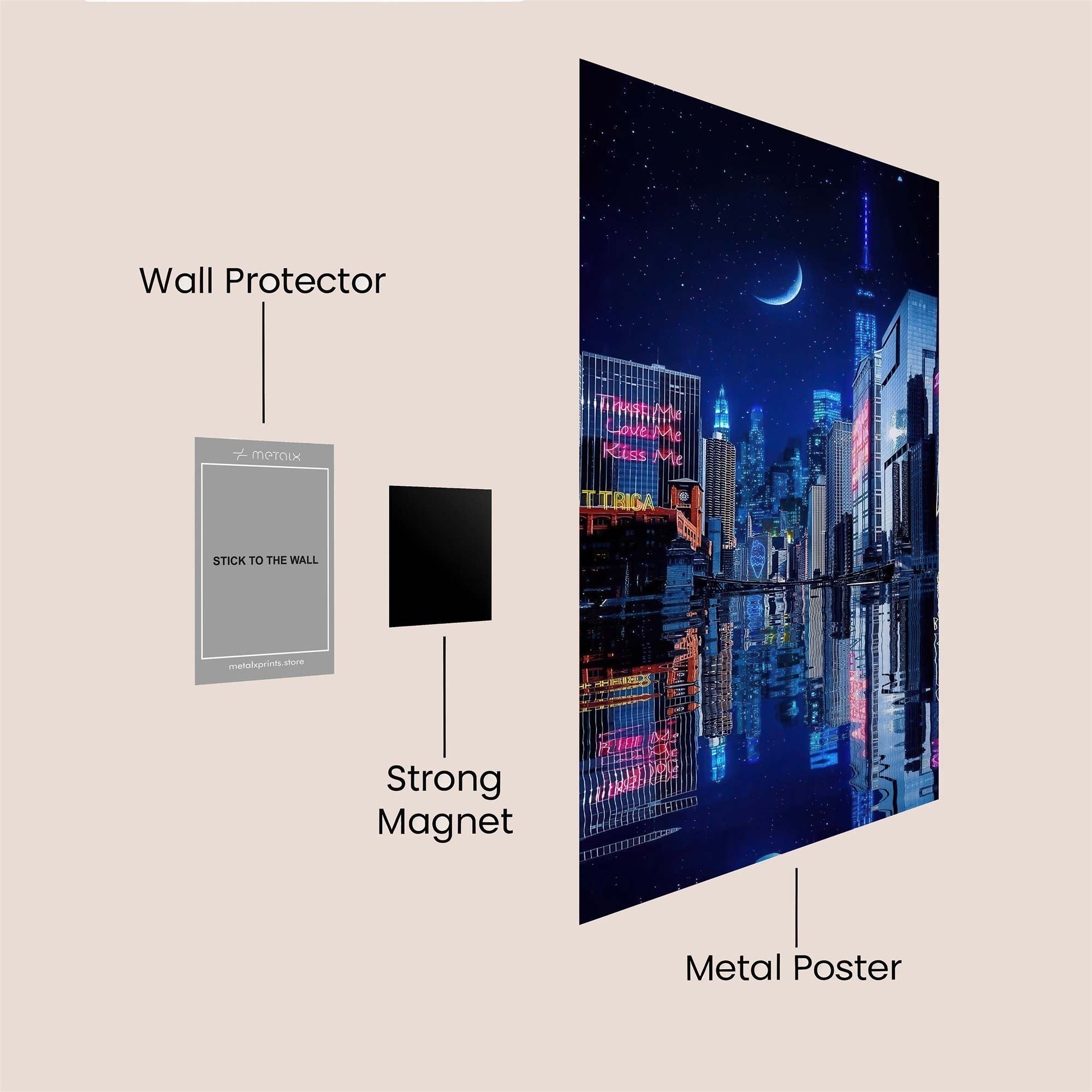 City Dreamscape Safe Wall Magnetic / M