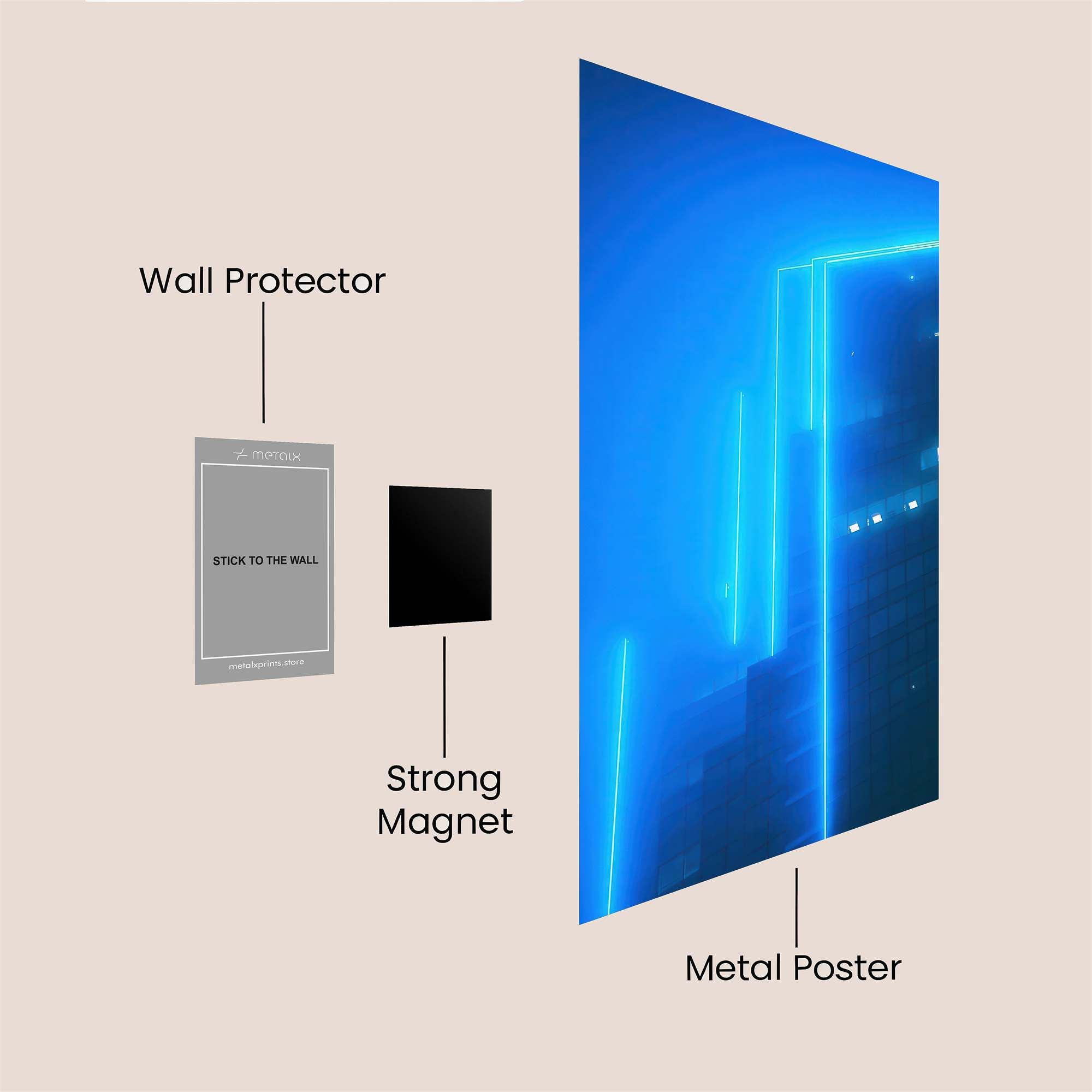 Neon Serenity Safe Wall Magnetic / M
