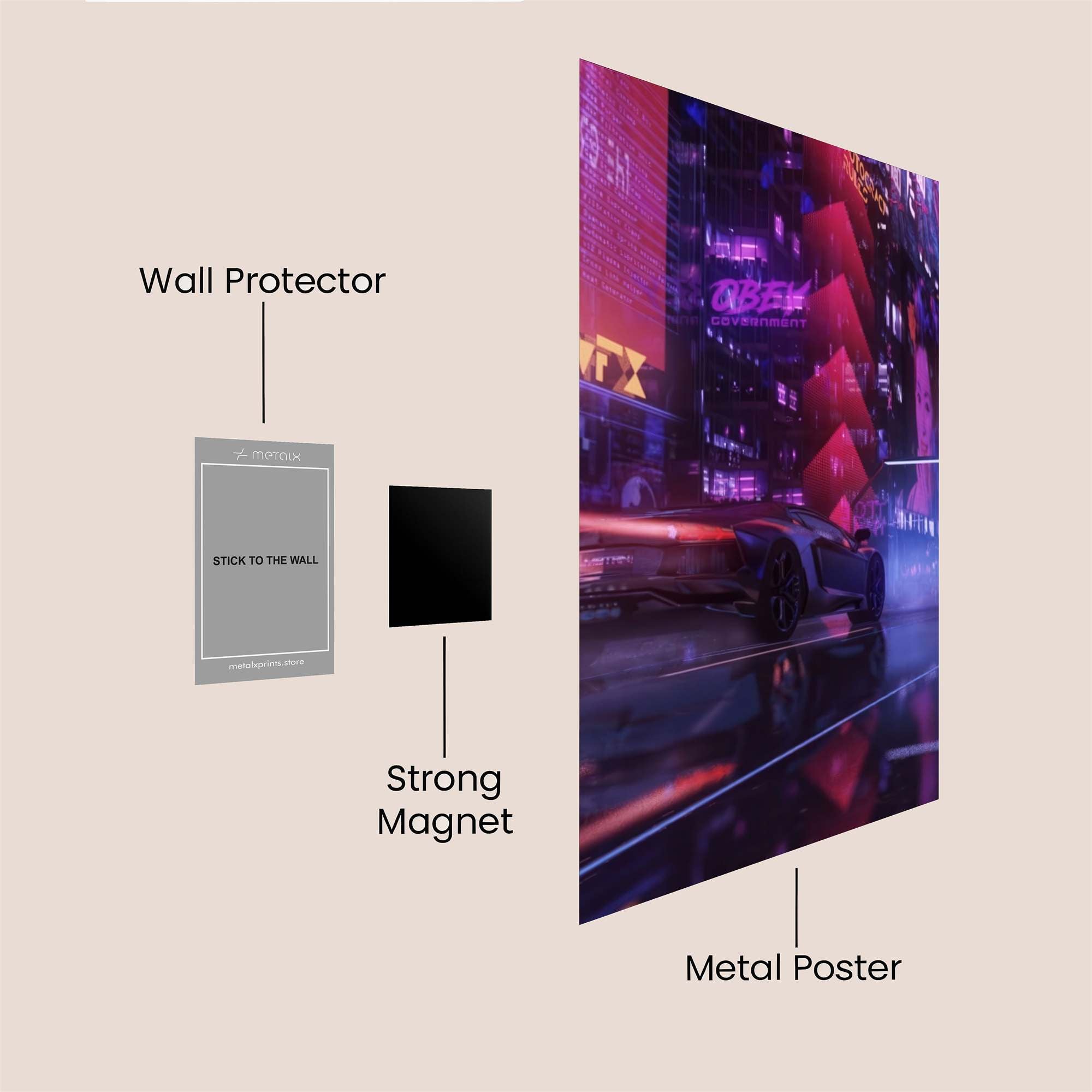 Cyber Rush Safe Wall Magnetic / M