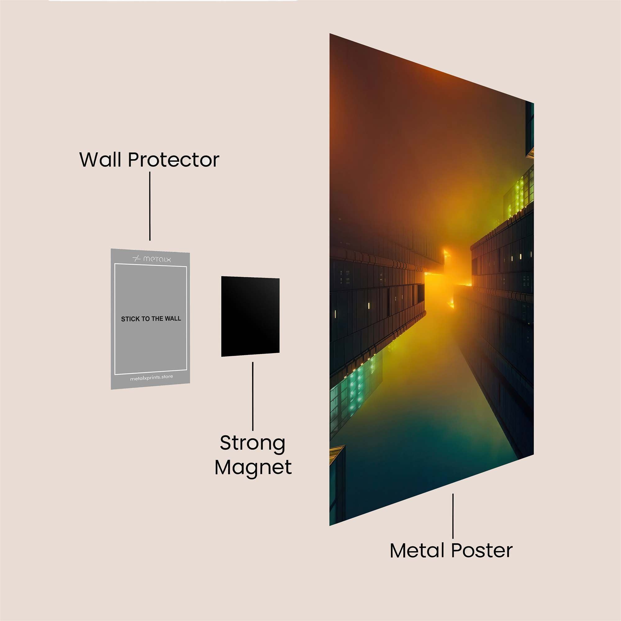 City Glow Safe Wall Magnetic / M