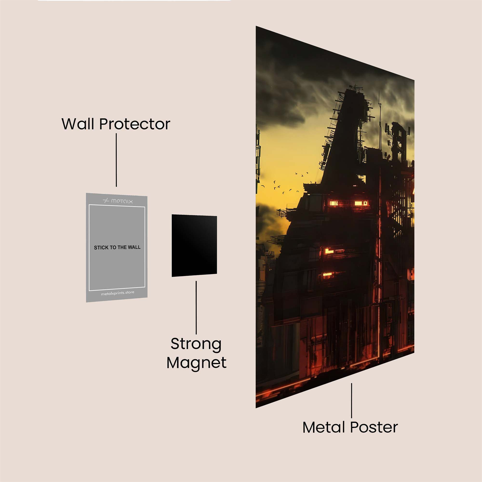 Cyberpunk Gloom Safe Wall Magnetic / M