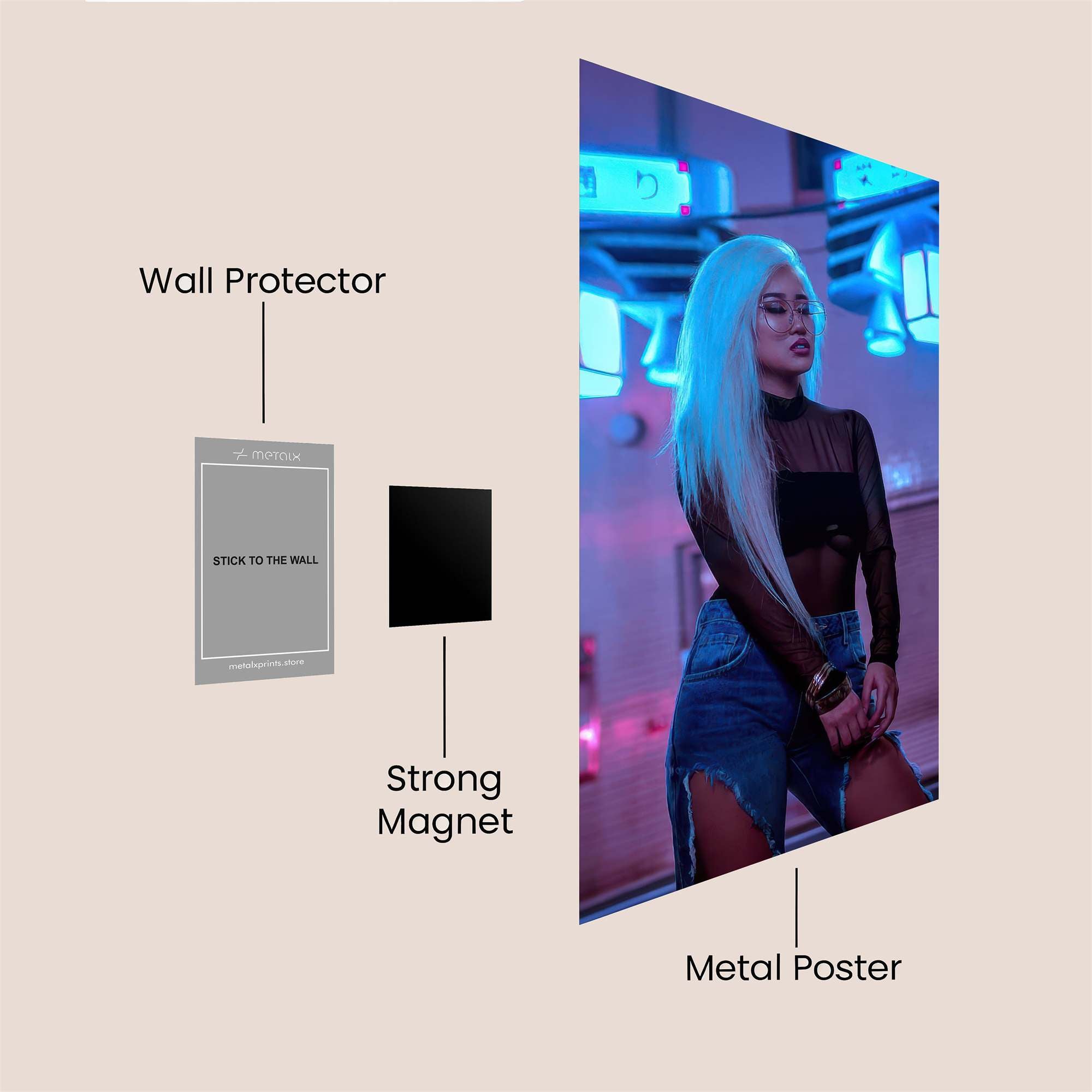 Neon Enigma Safe Wall Magnetic / M
