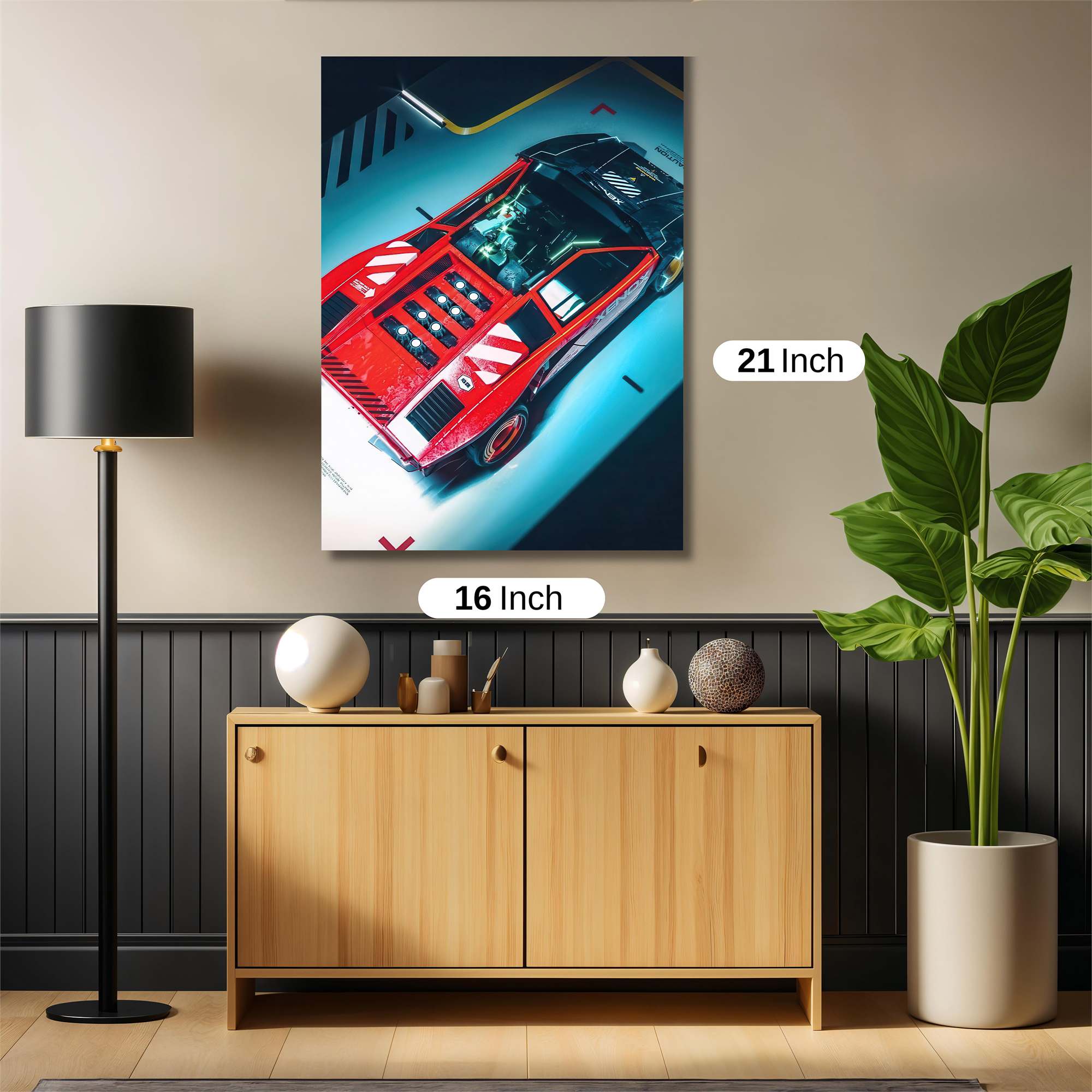 Testarossa Futuristic Safe Wall Magnetic / M