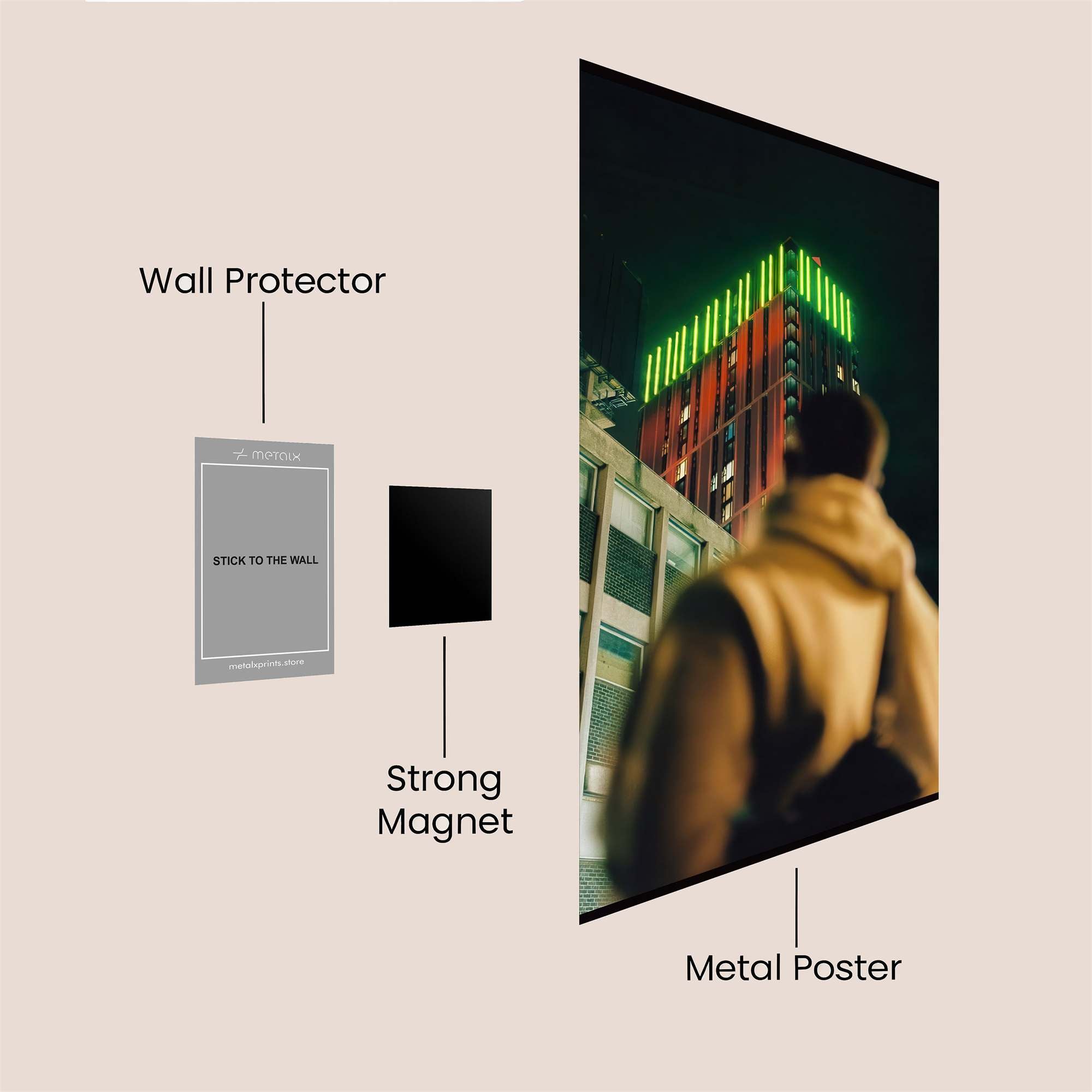 Neon Solitude Safe Wall Magnetic / M