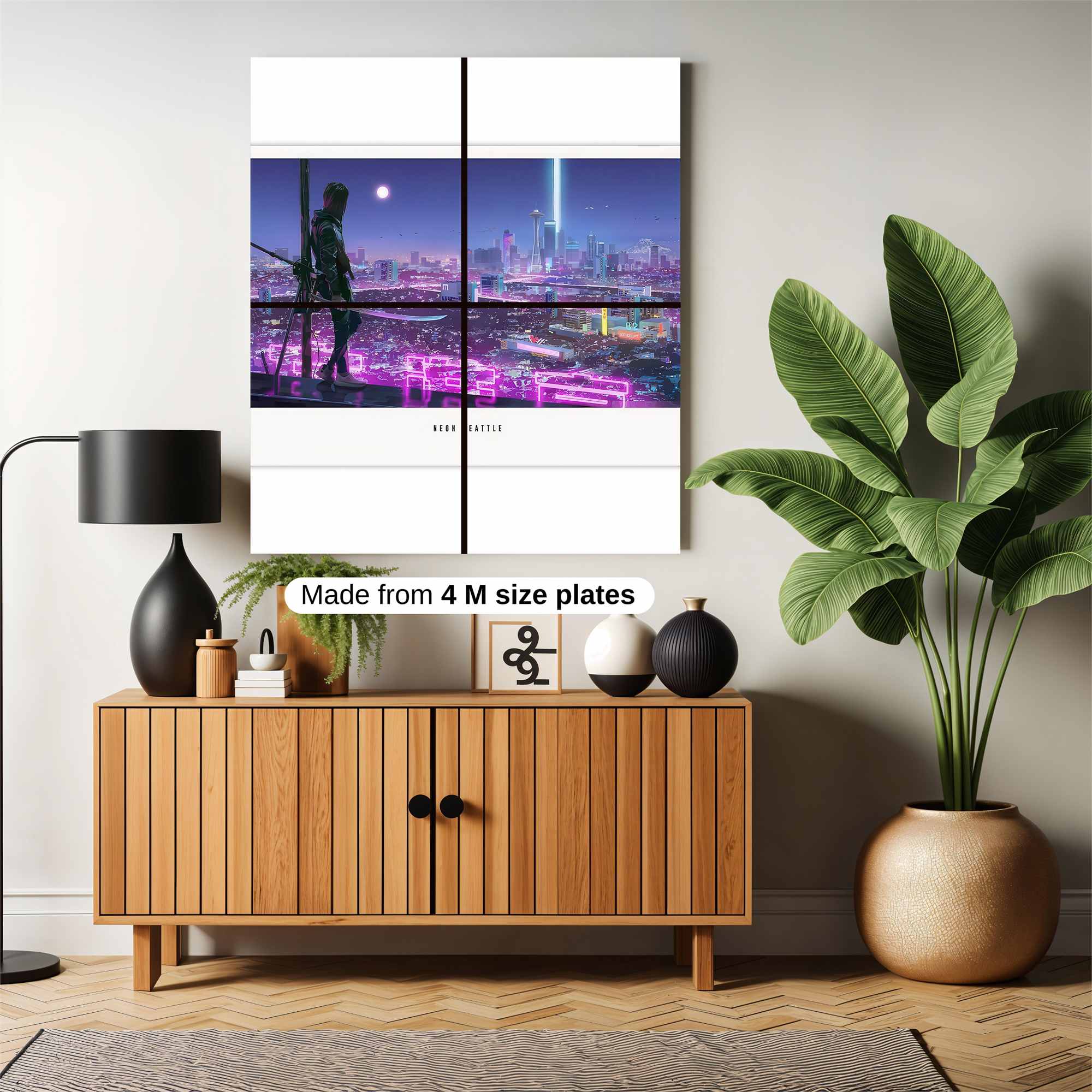 Neon Sentinel Safe Wall Magnetic / M