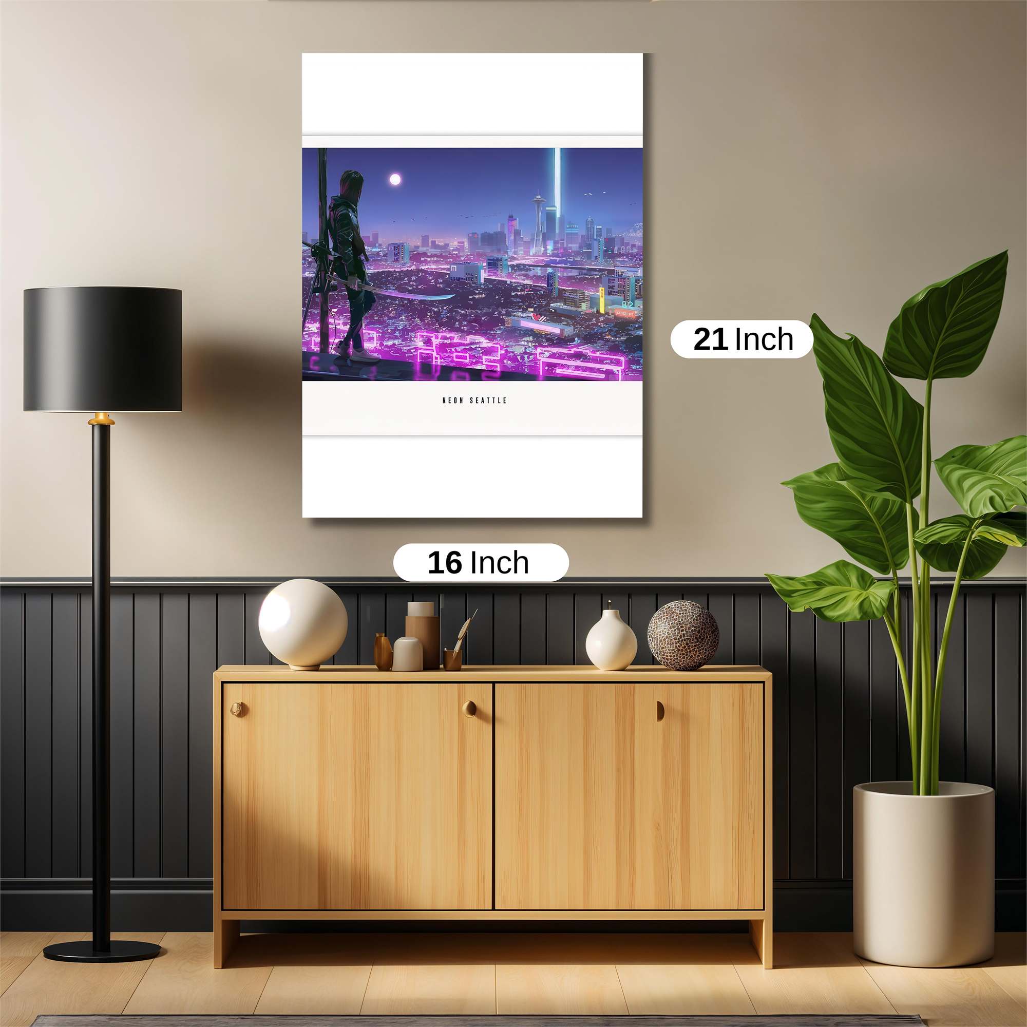 Neon Sentinel Safe Wall Magnetic / M