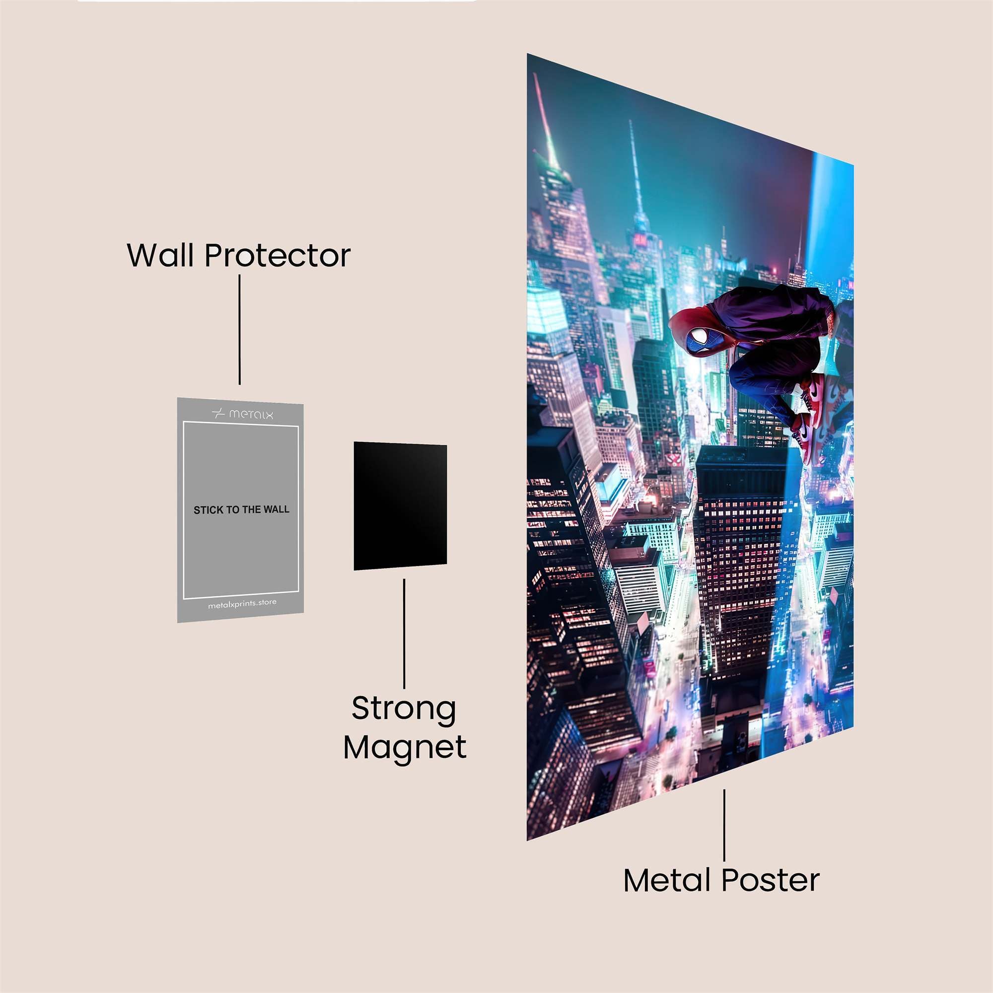 Spider Soaring Safe Wall Magnetic / M