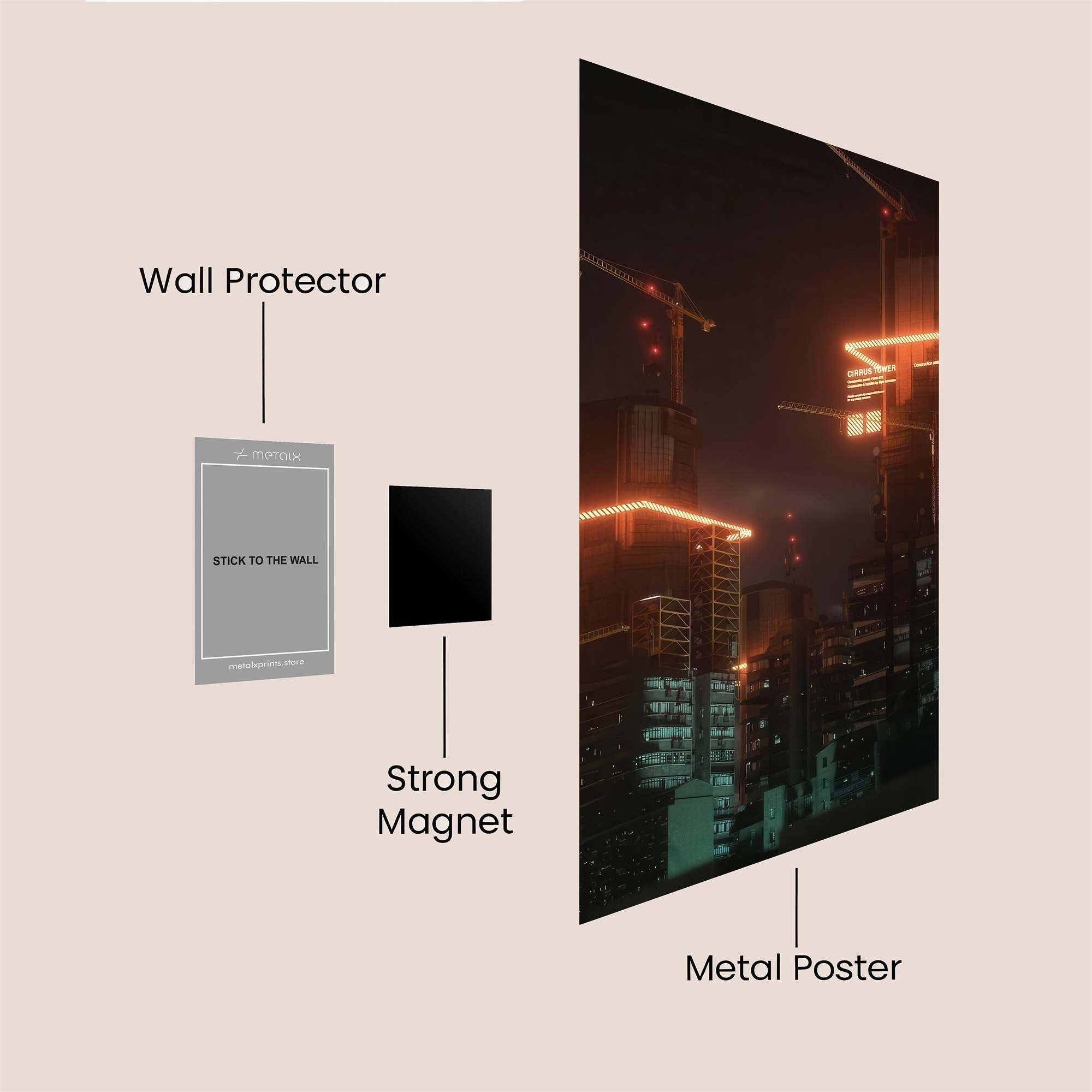 Neon Serenity Safe Wall Magnetic / M