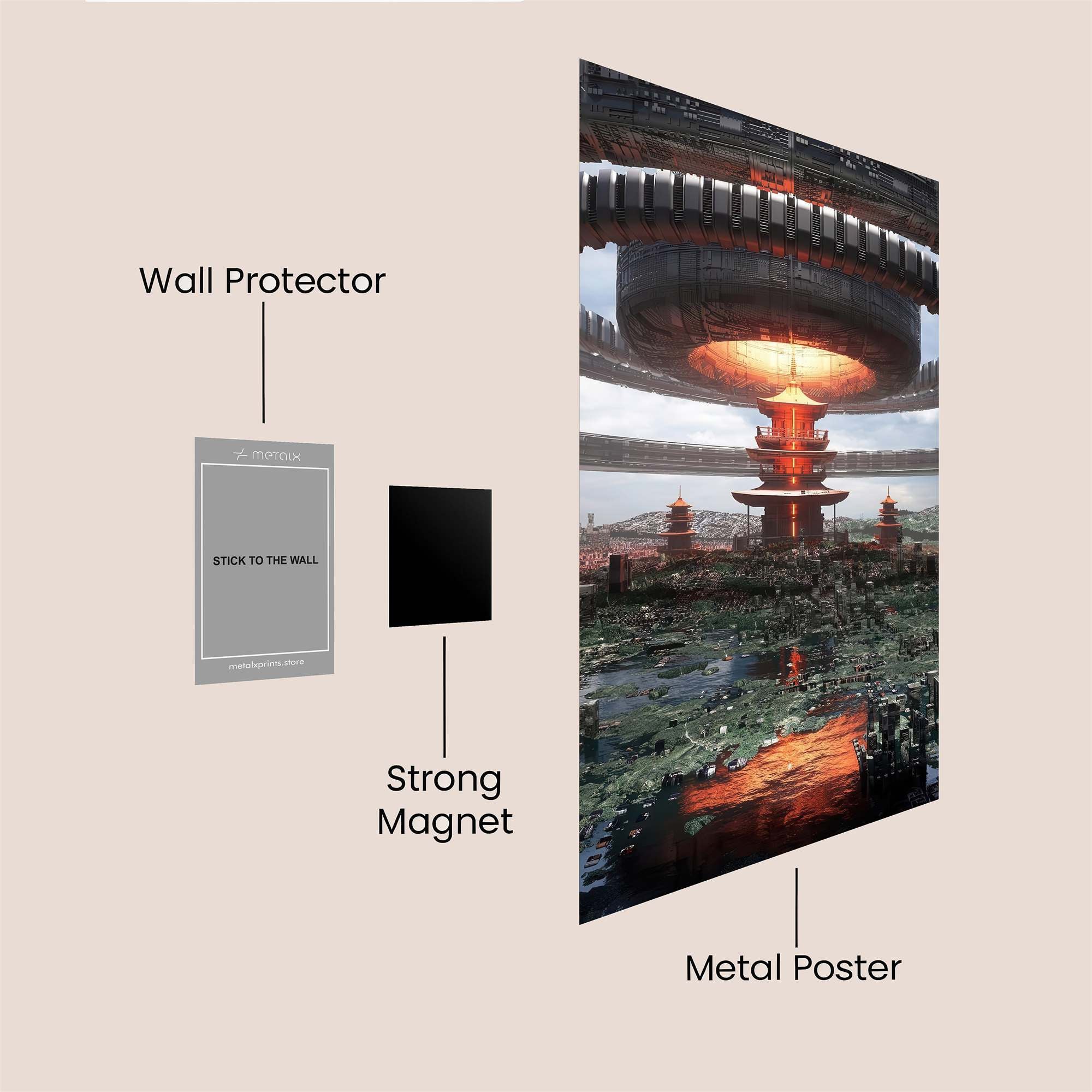 Pagoda Dawn Safe Wall Magnetic / M