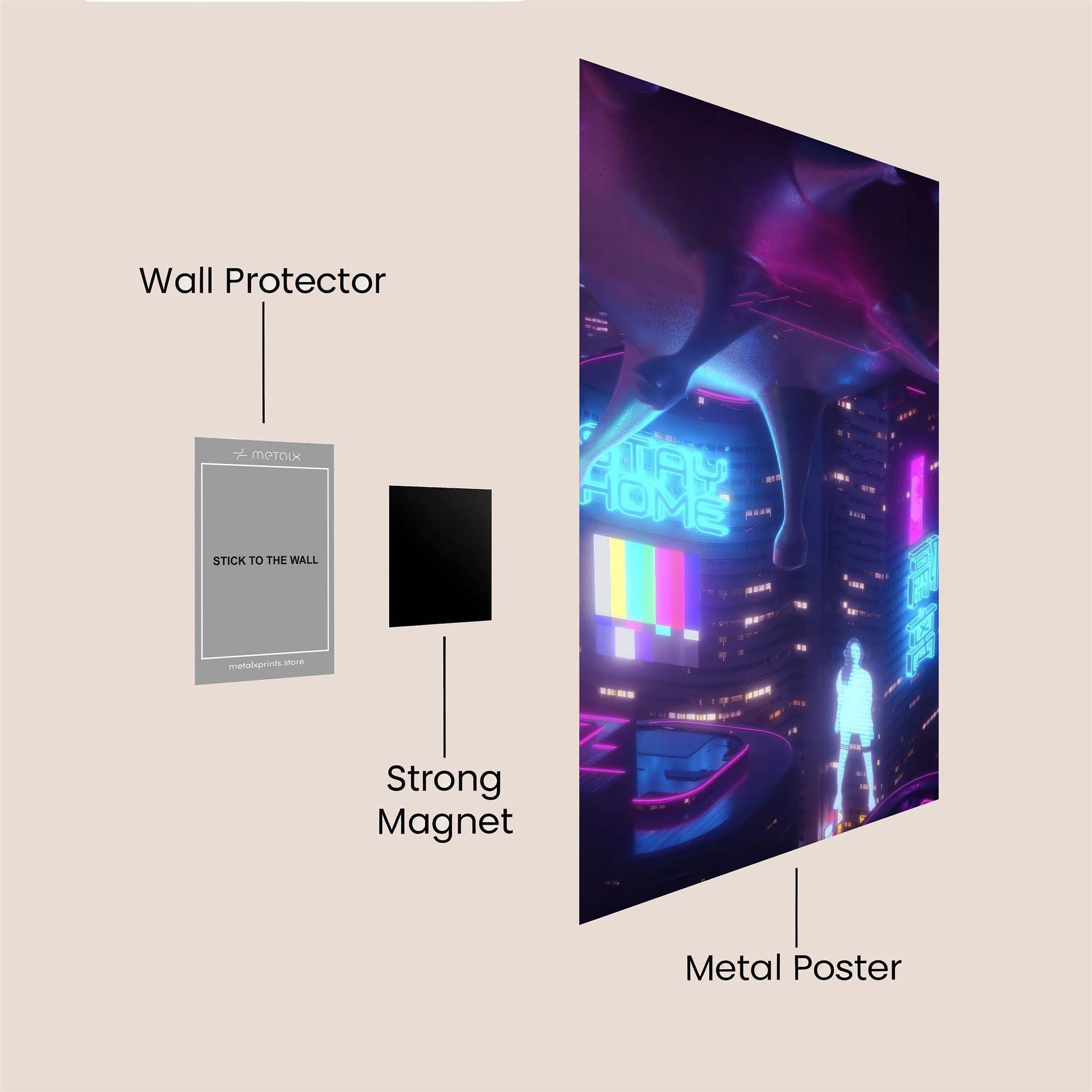 Cyber Serenity Safe Wall Magnetic / M