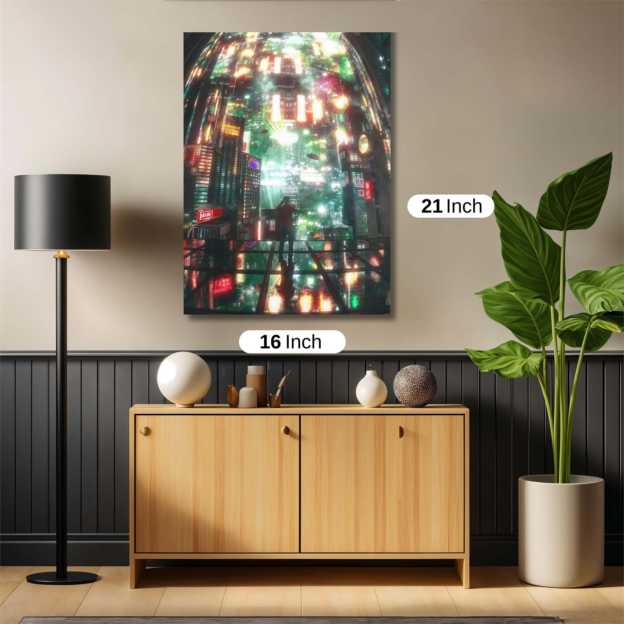 Neon Dreamscape Safe Wall Magnetic / M