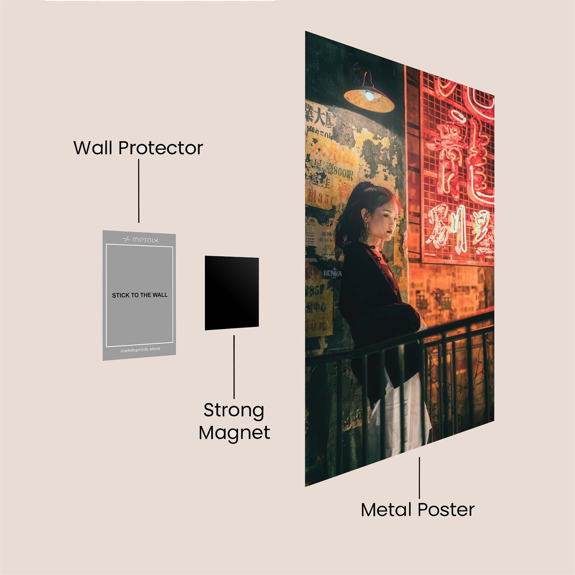 Neon Intrigue Safe Wall Magnetic / M