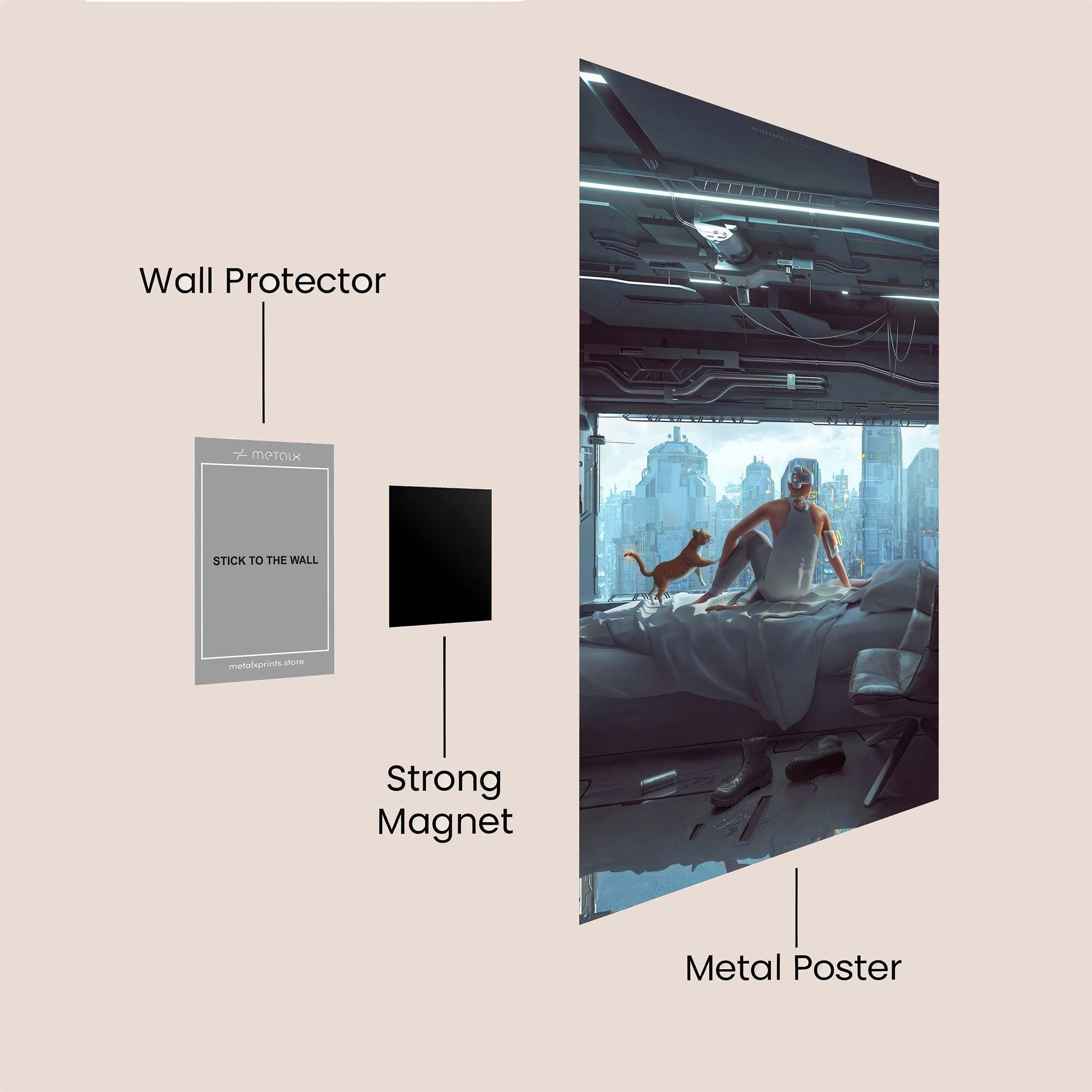 Cyber Serenity Safe Wall Magnetic / M