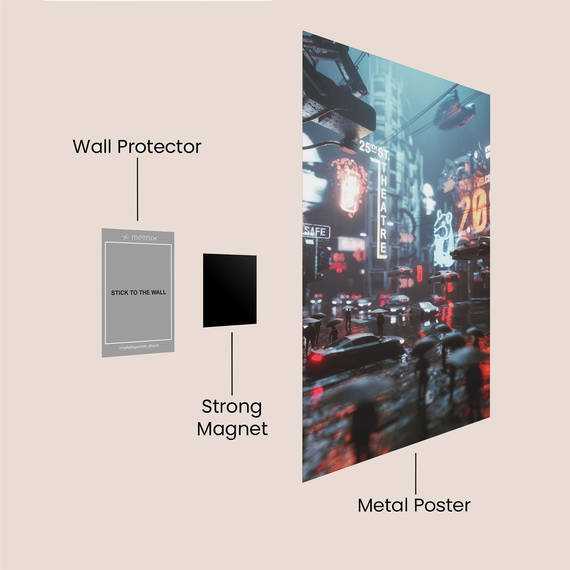 Cyberpunk Melancholy Safe Wall Magnetic / M