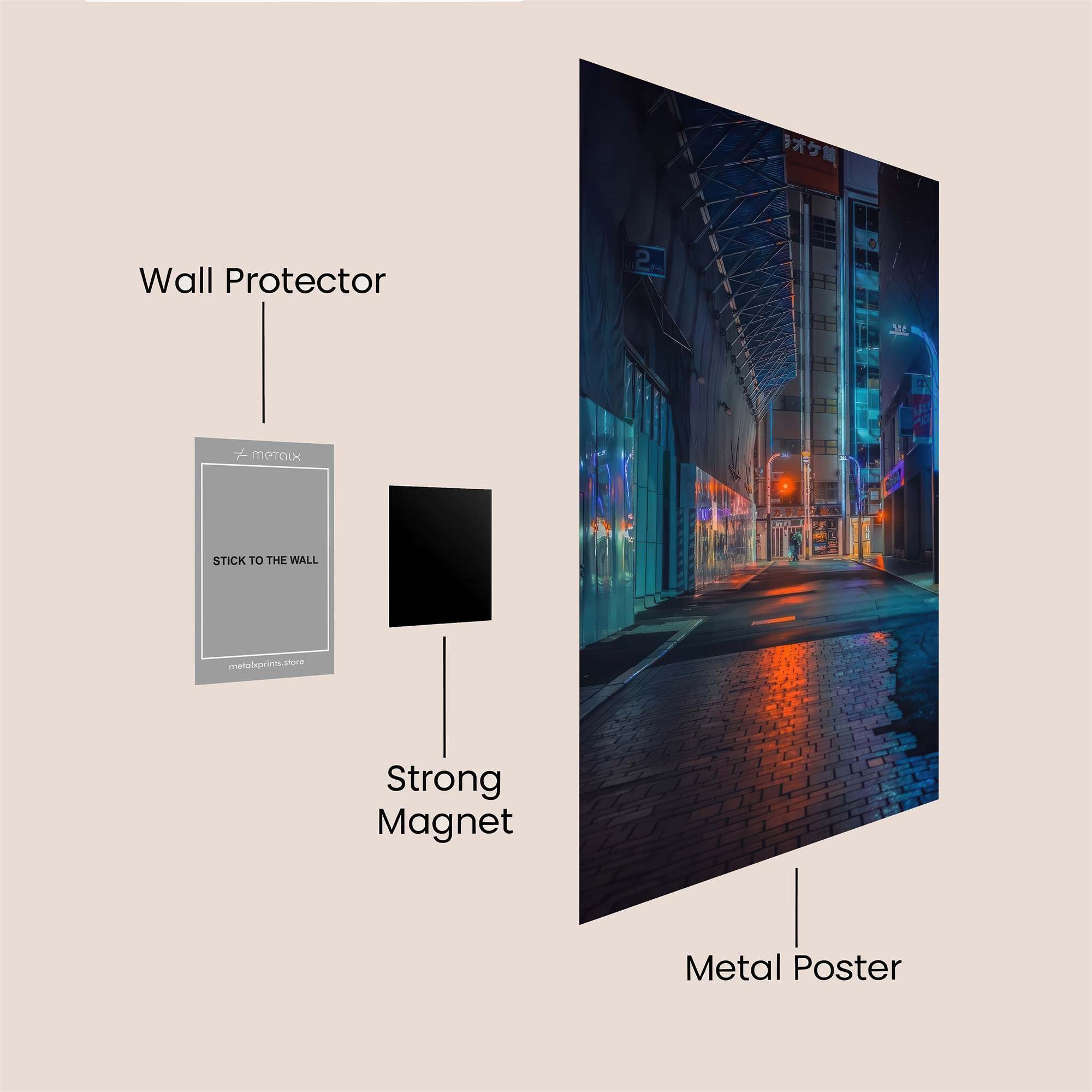 Neon Serenity Safe Wall Magnetic / M