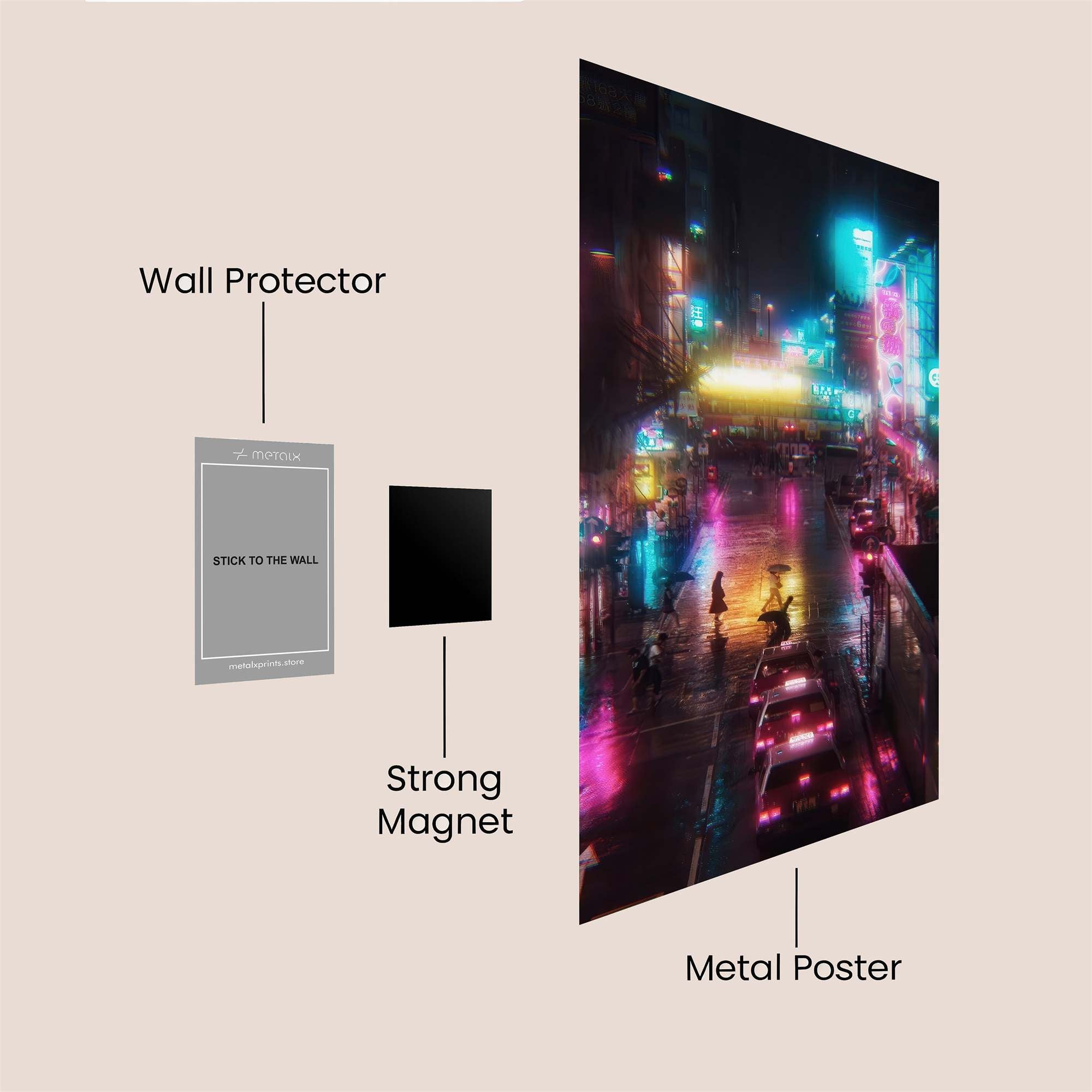 Neon Serenity Safe Wall Magnetic / M
