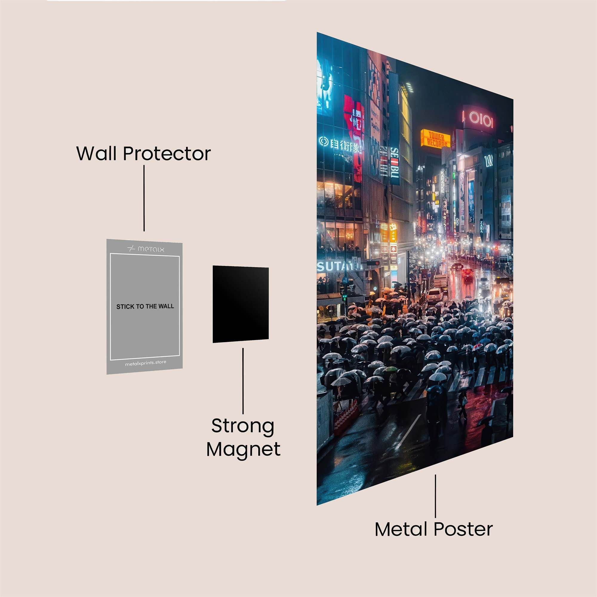 Tokyo Hustle Safe Wall Magnetic / M