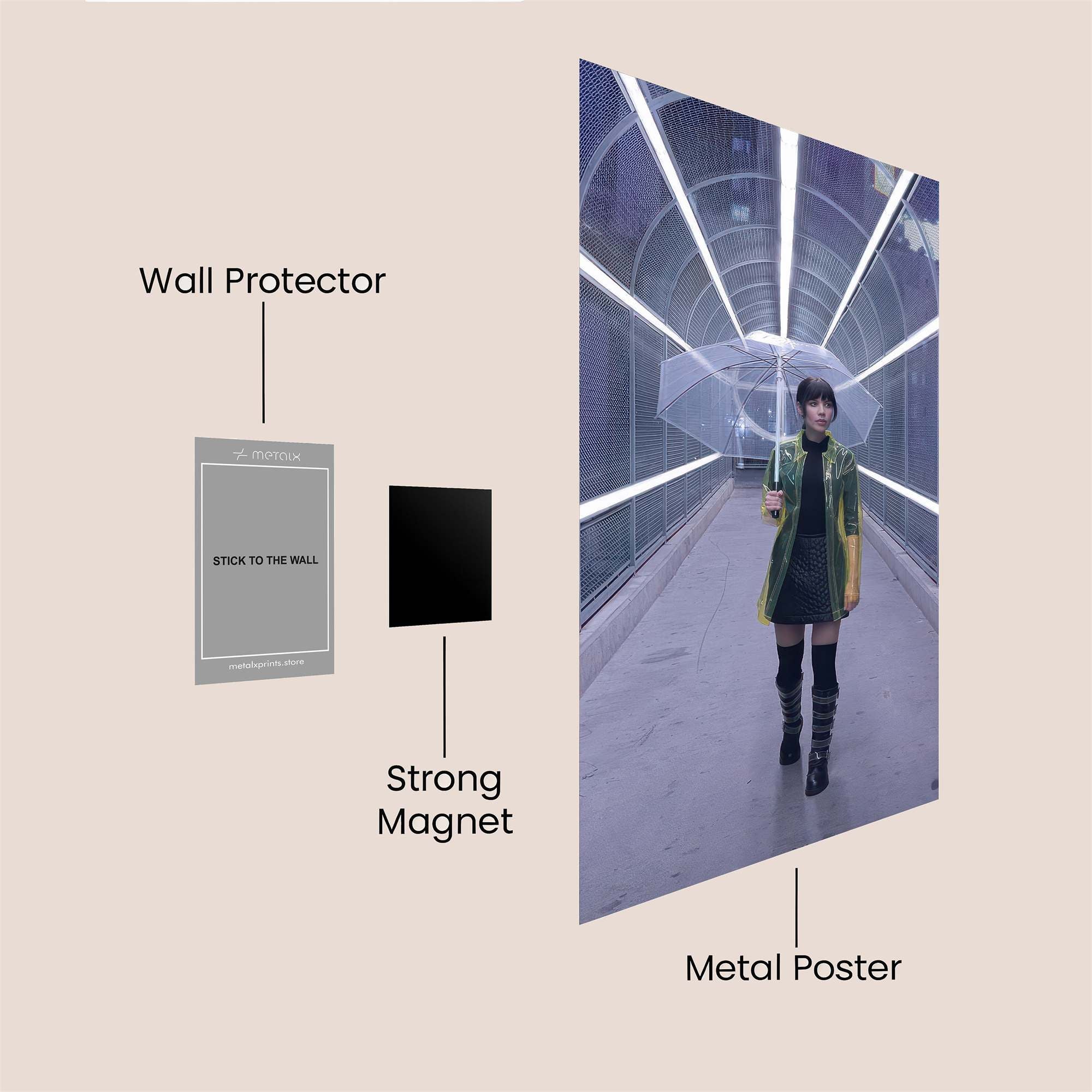 Neon Solitude Safe Wall Magnetic / M