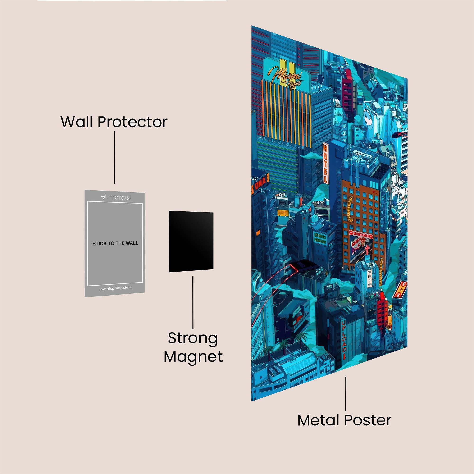 Neon Dreams Safe Wall Magnetic / M