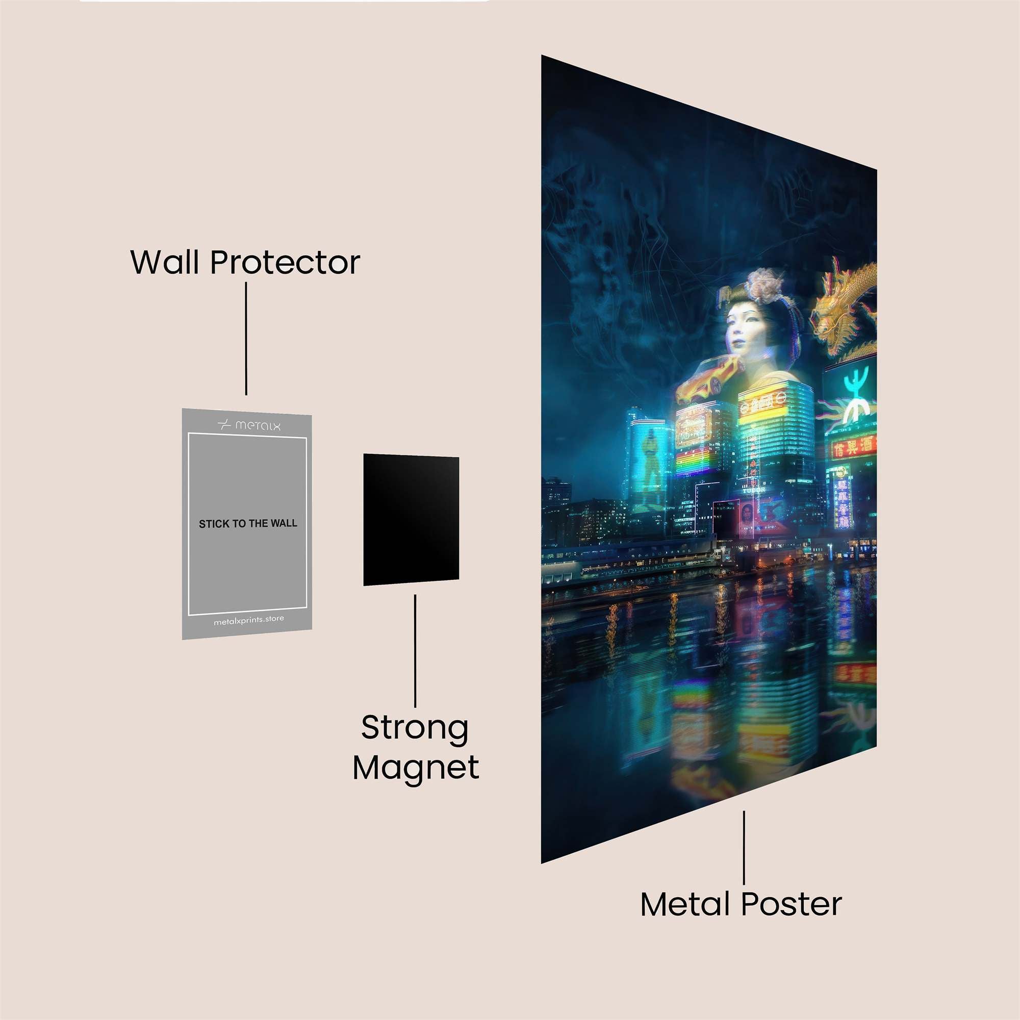 Geisha Dreamscape Safe Wall Magnetic / M