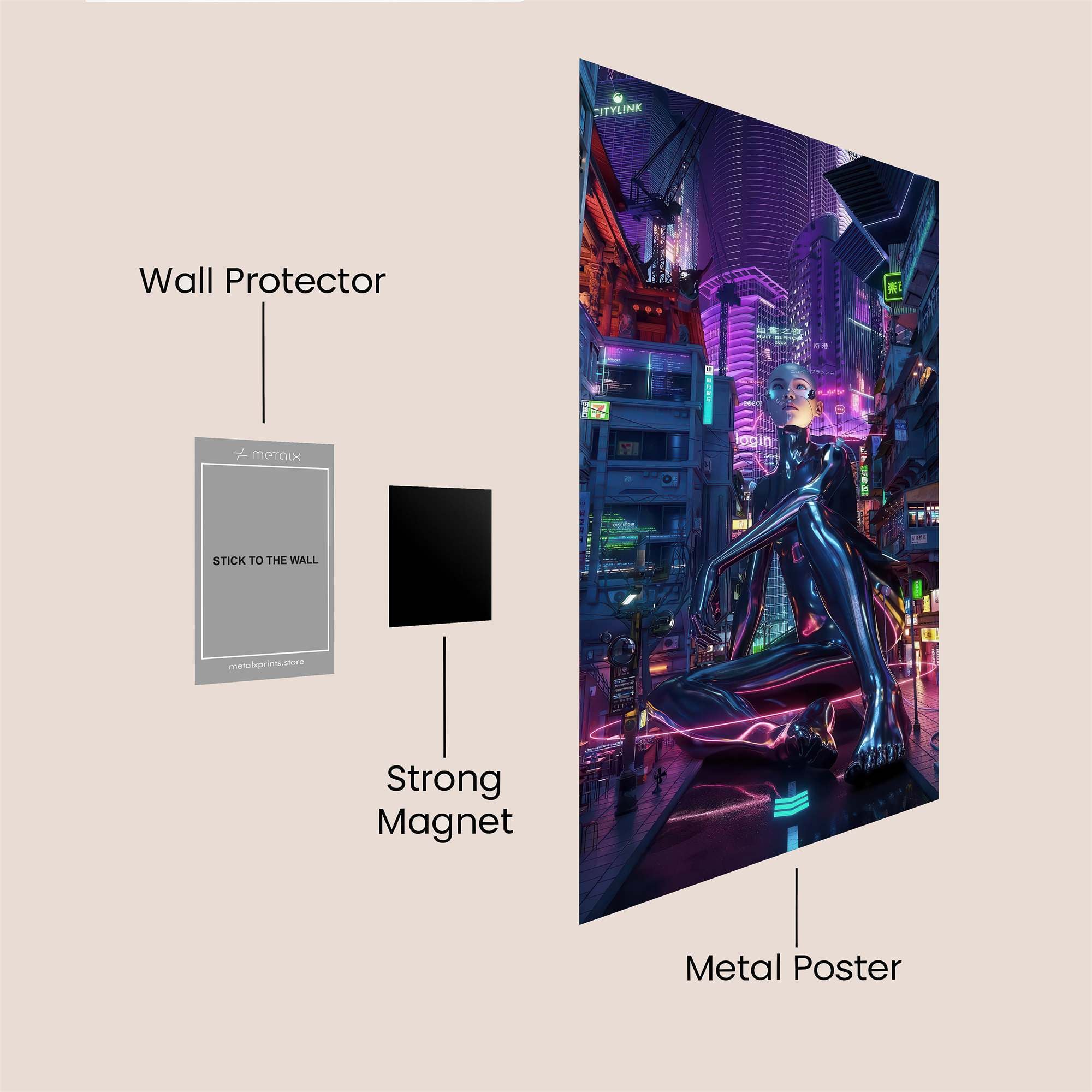 Cyber Serenity Safe Wall Magnetic / M