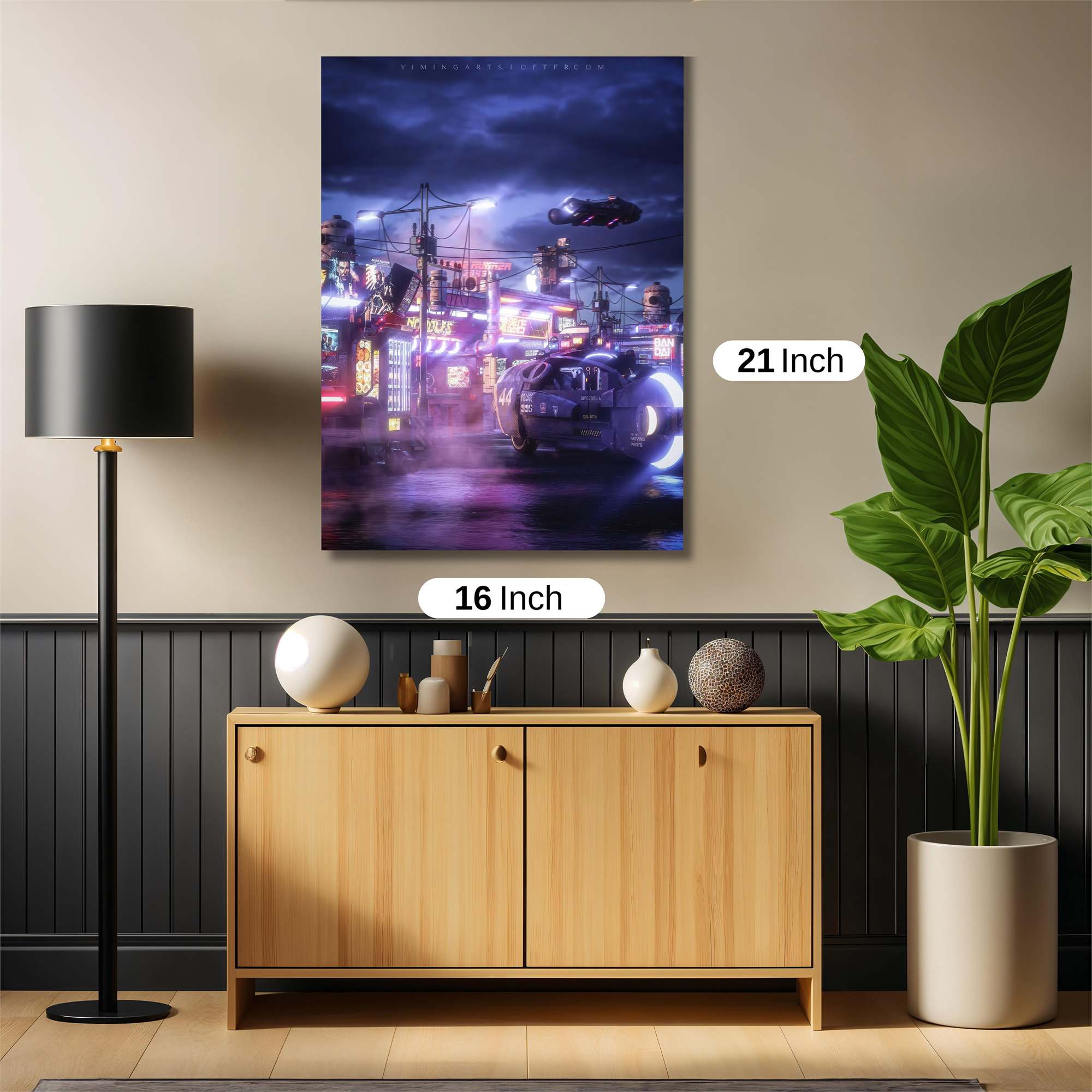 Cyberpunk Dreamscape Safe Wall Magnetic / M