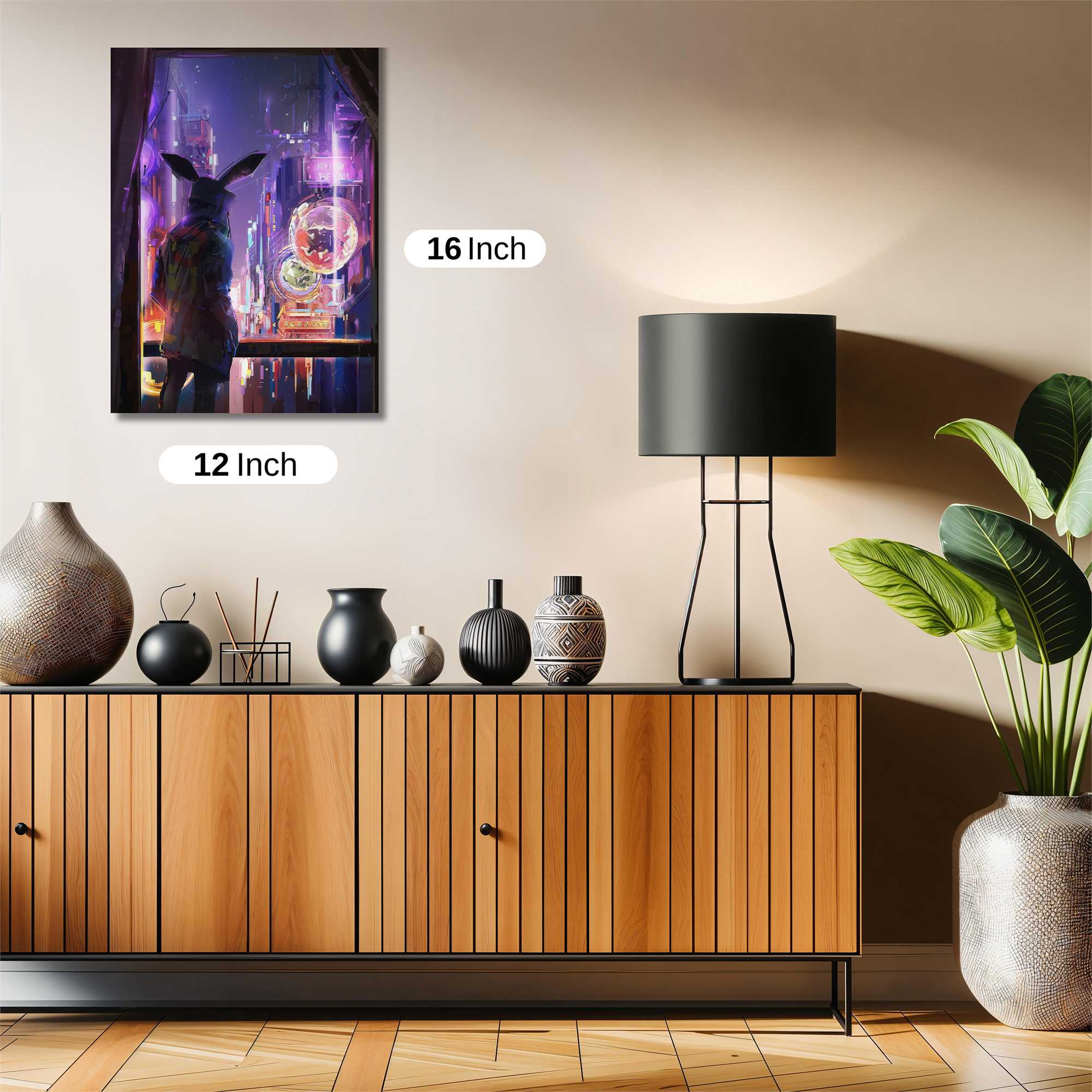 Neon Rabbit Safe Wall Magnetic / M